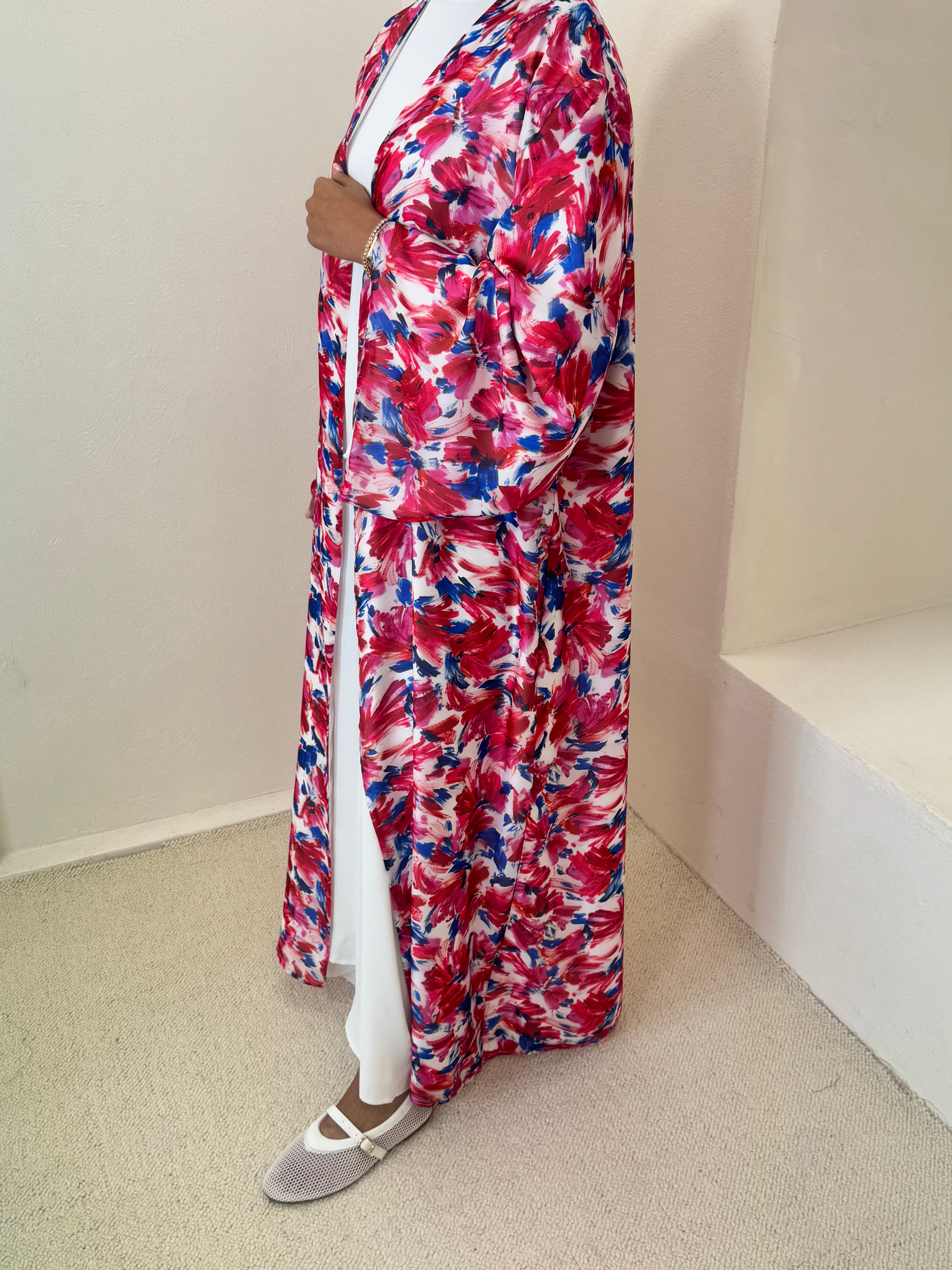 KIMONO MAJORELLE — Floral aquarelle Marrakech
