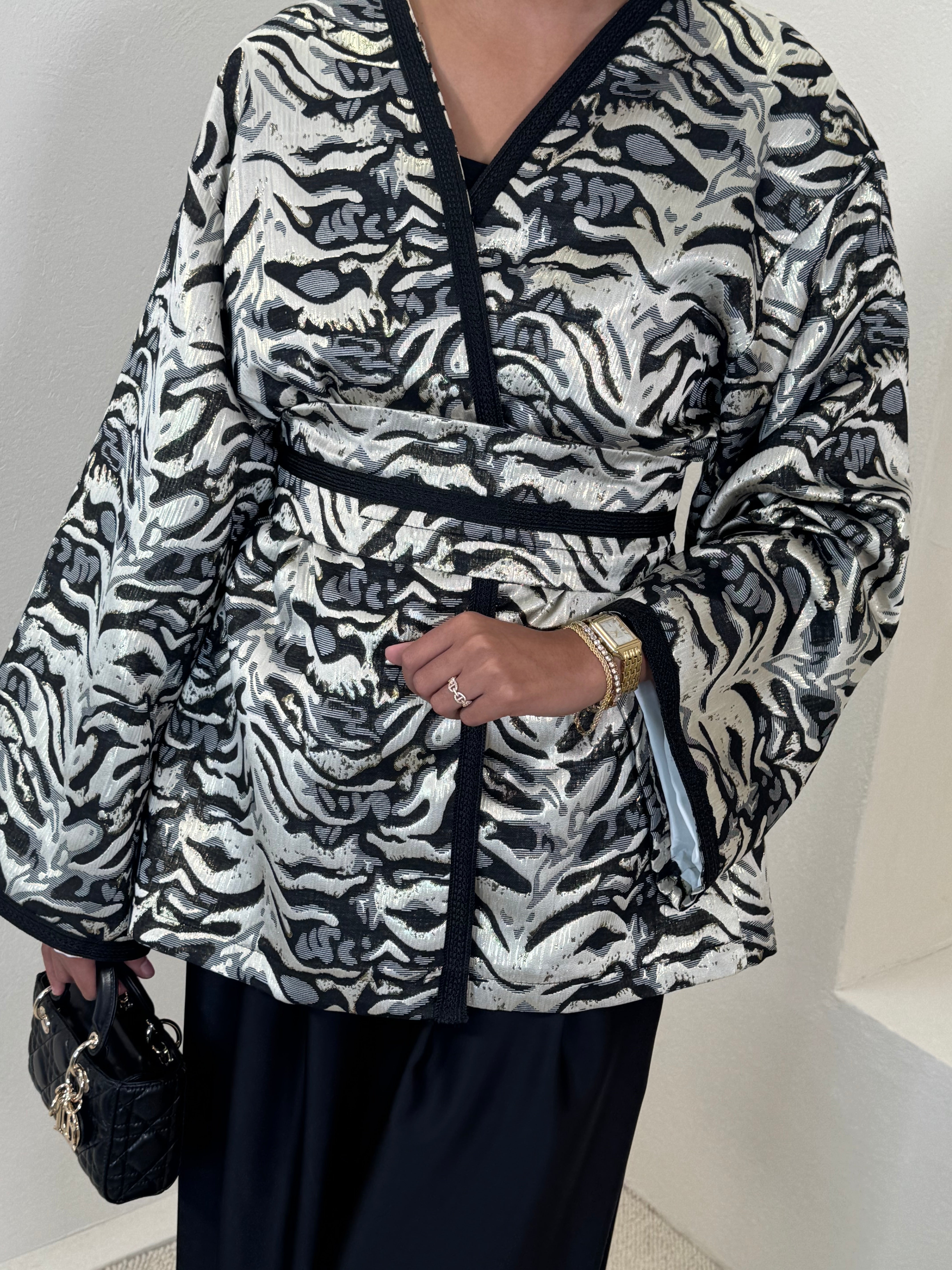 Set SEEN brocart noir