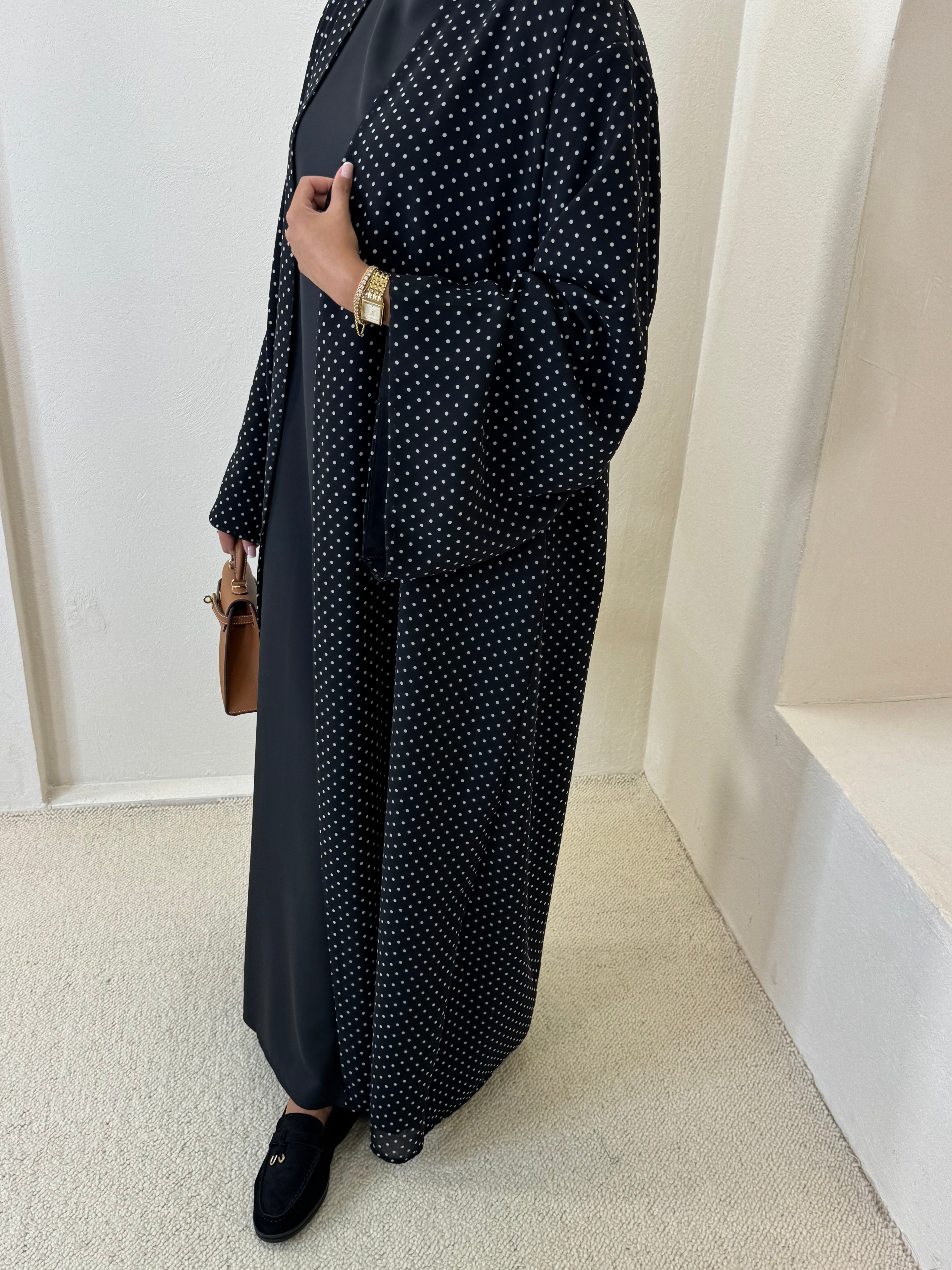 KIMONO DOLCE — Pois noir & blanc