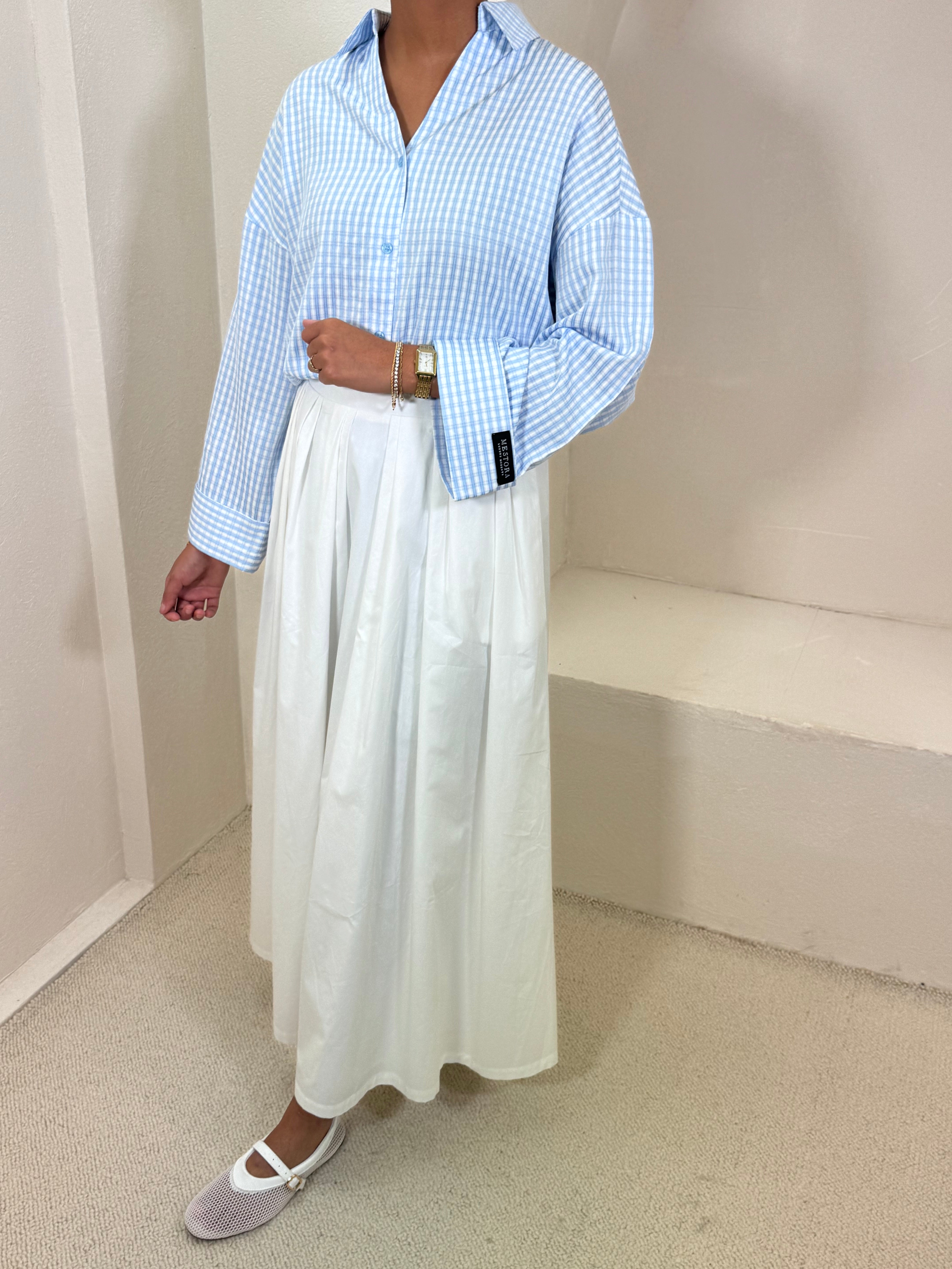 Chemise VICHY - Bleu pastel