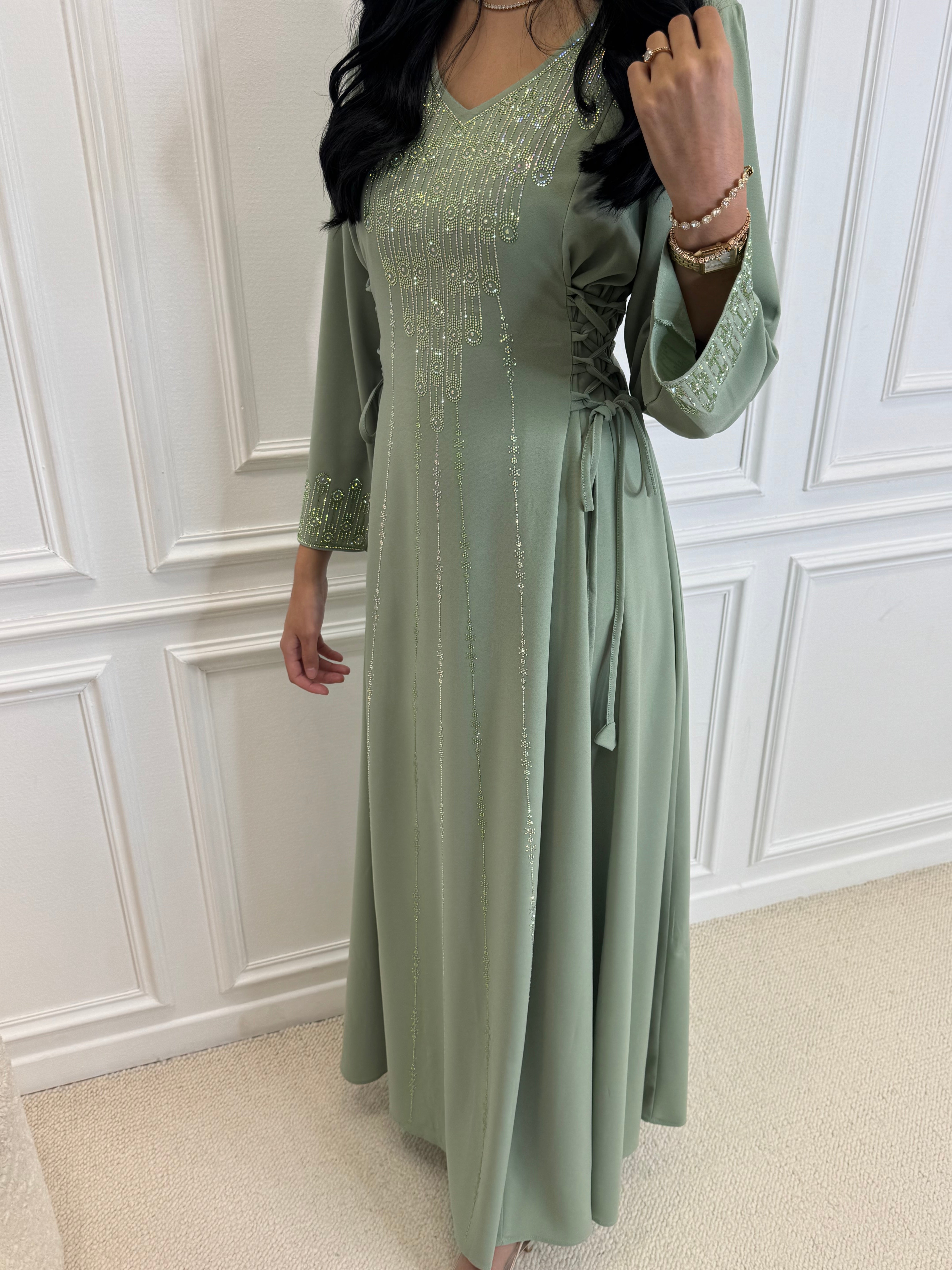 Abaya TEZA vert