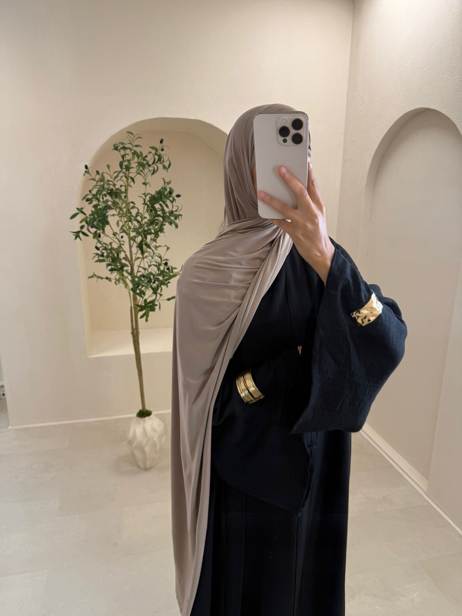 Hijab jersey premuim camel