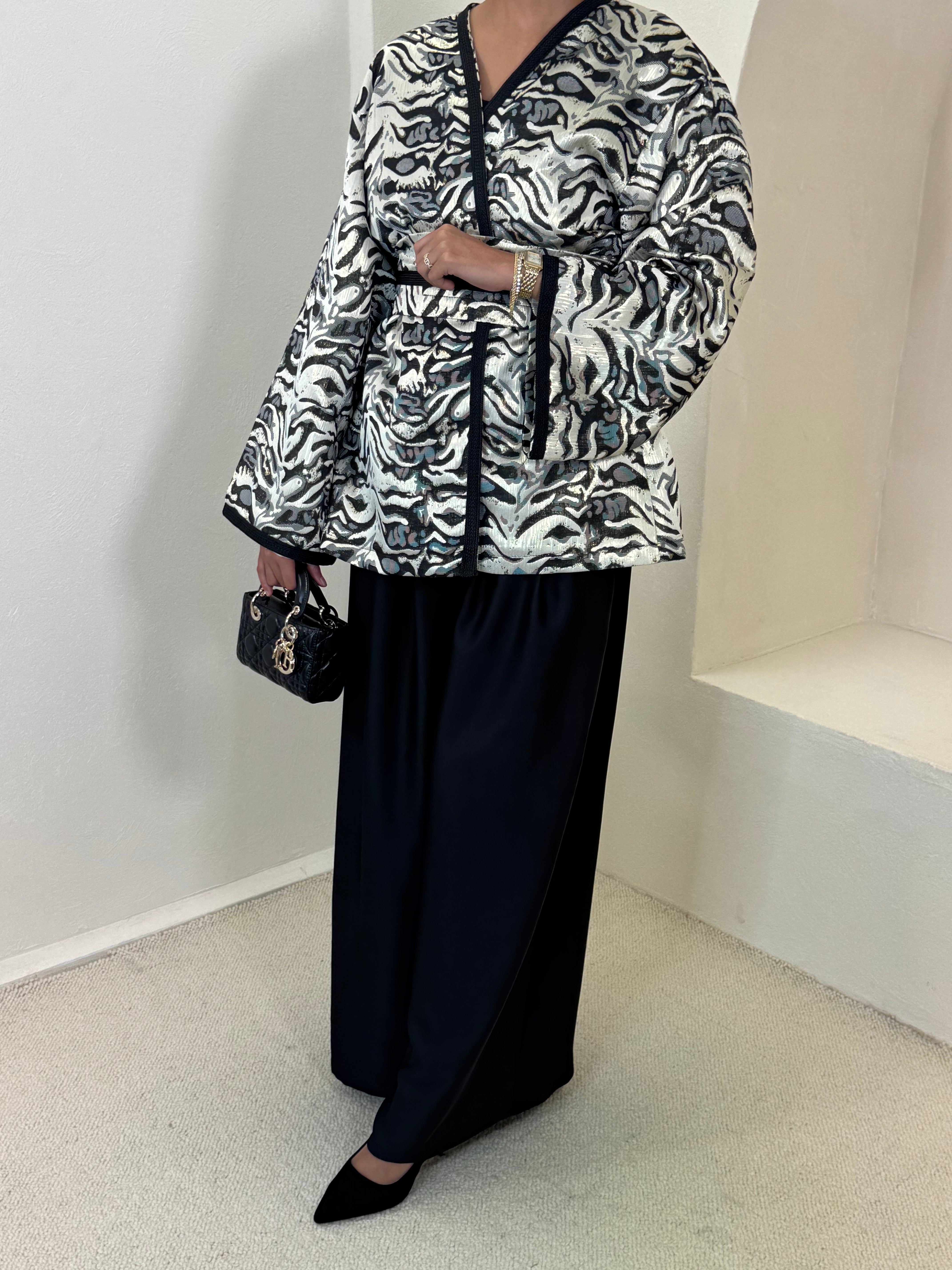 Set SEEN brocart noir