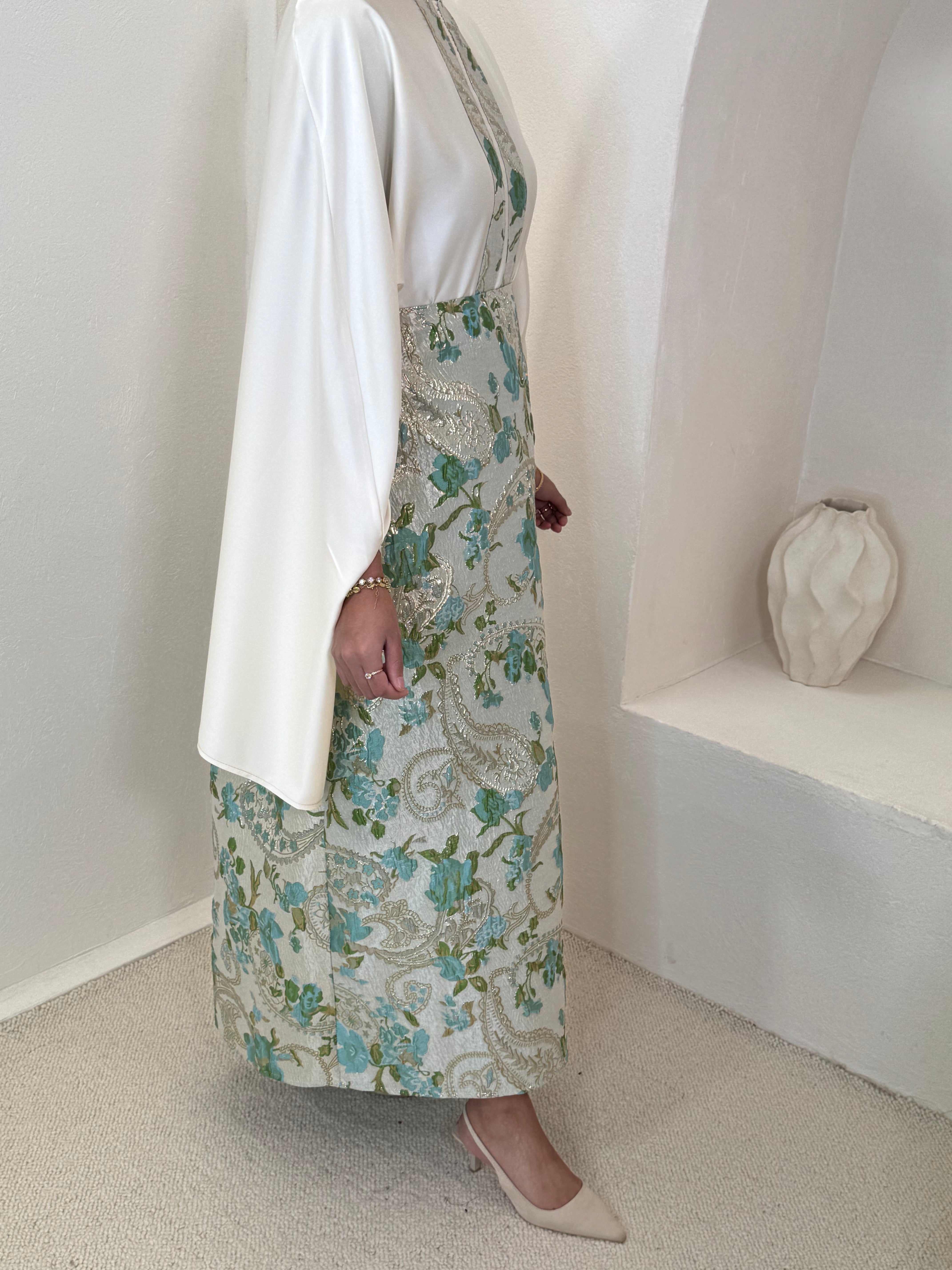 Set NOON brocart vert