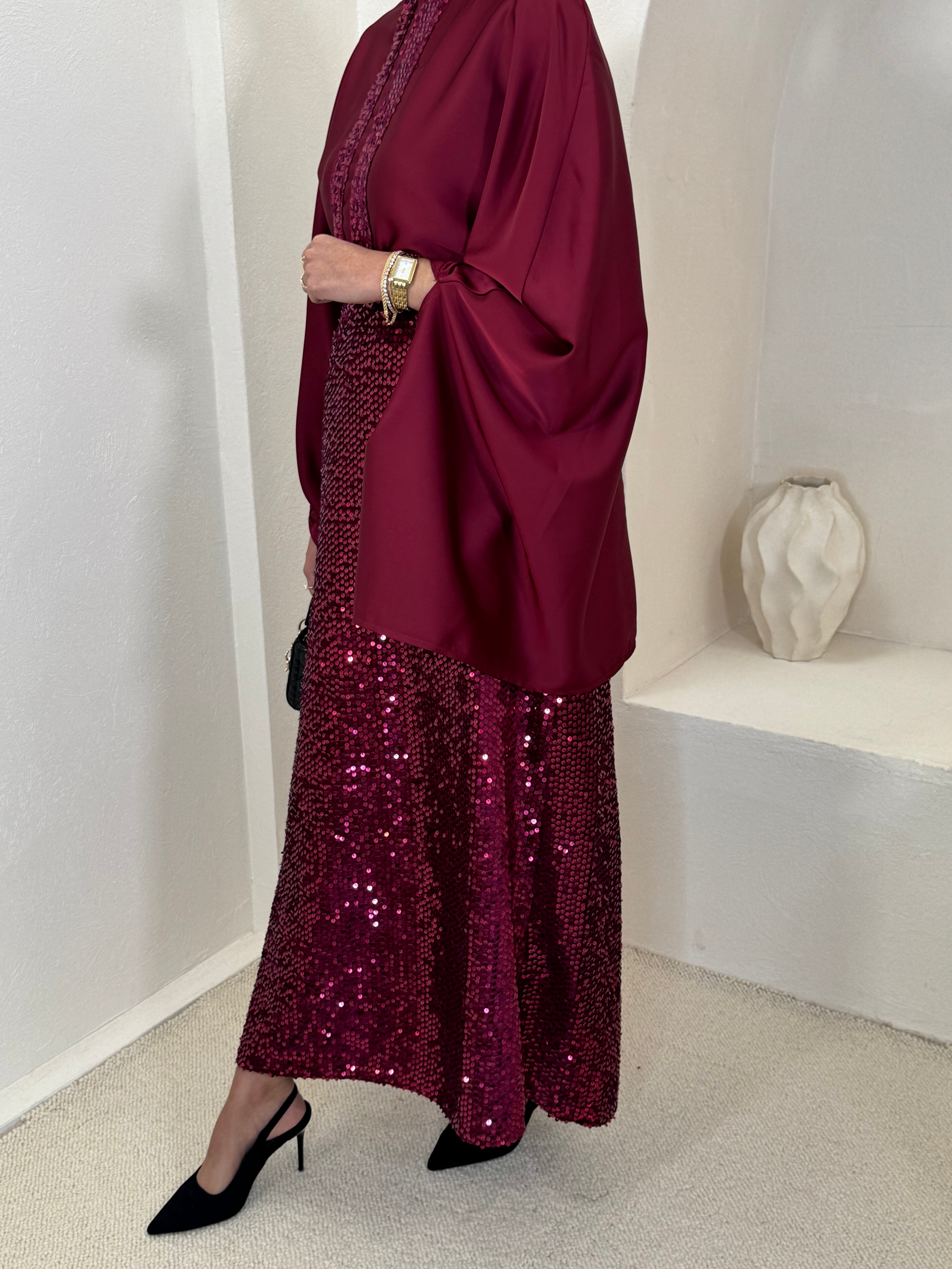 Set NOON sequin burgundy