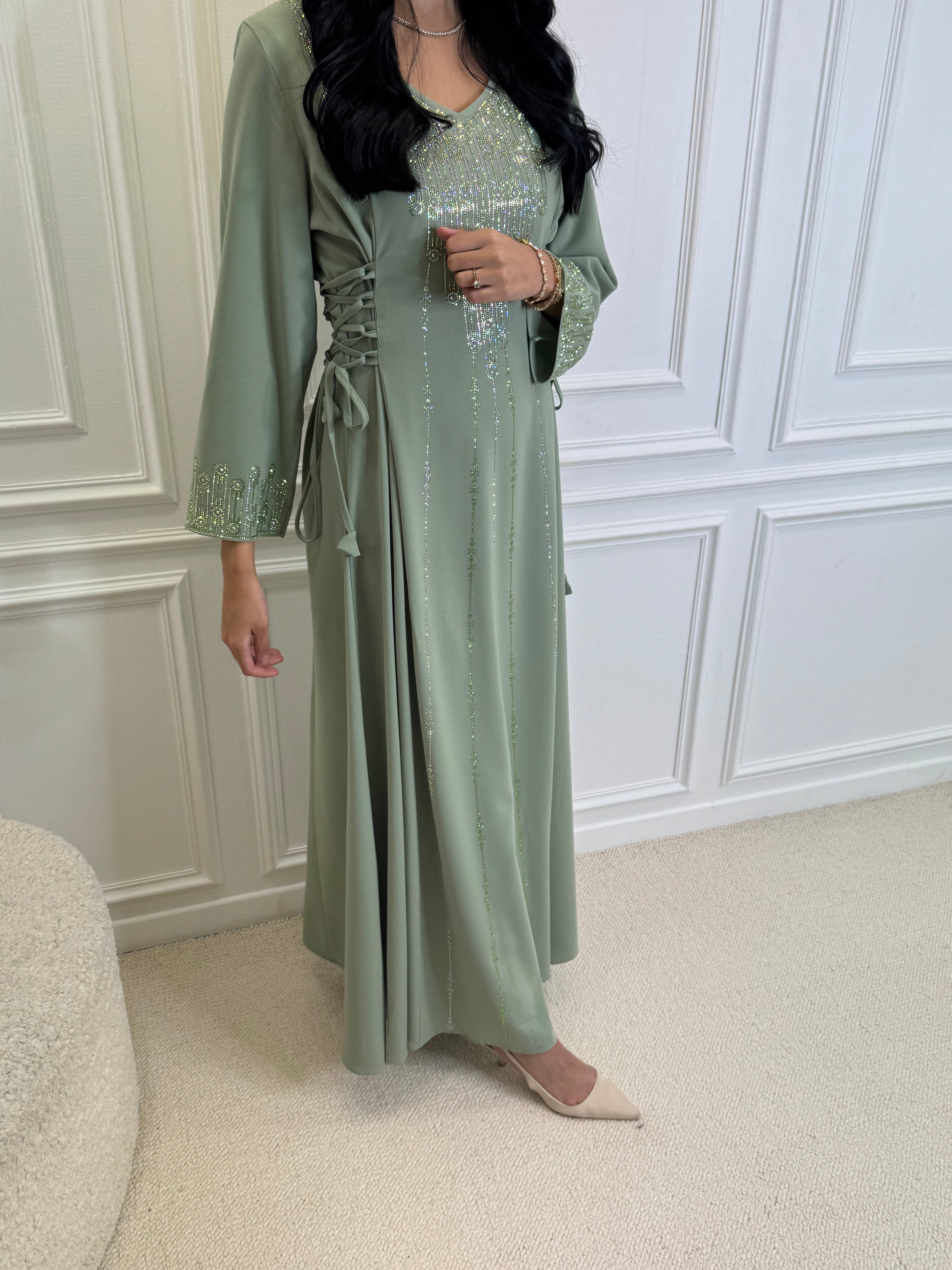 Abaya TEZA vert