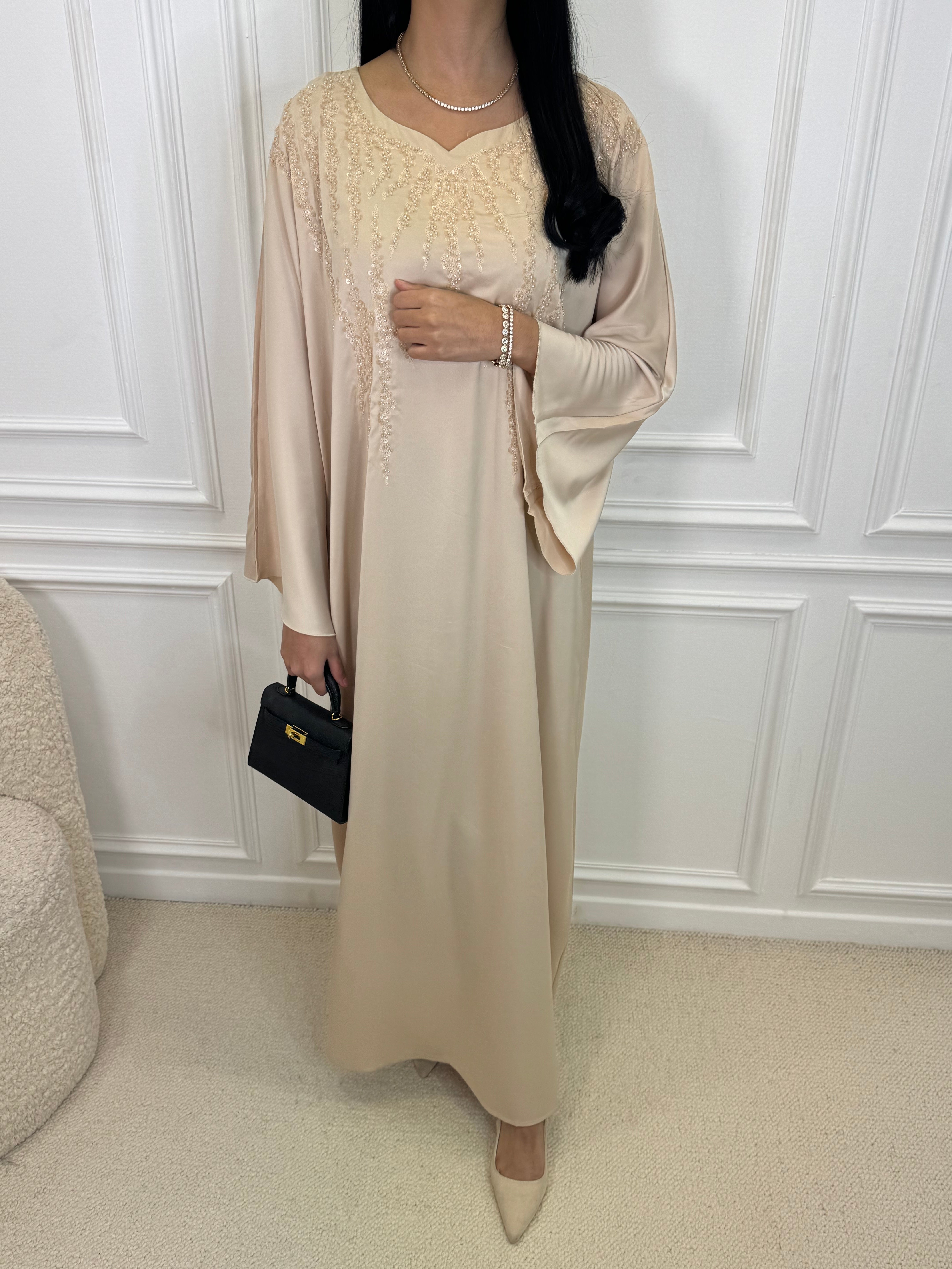 Abaya GLITTER beige