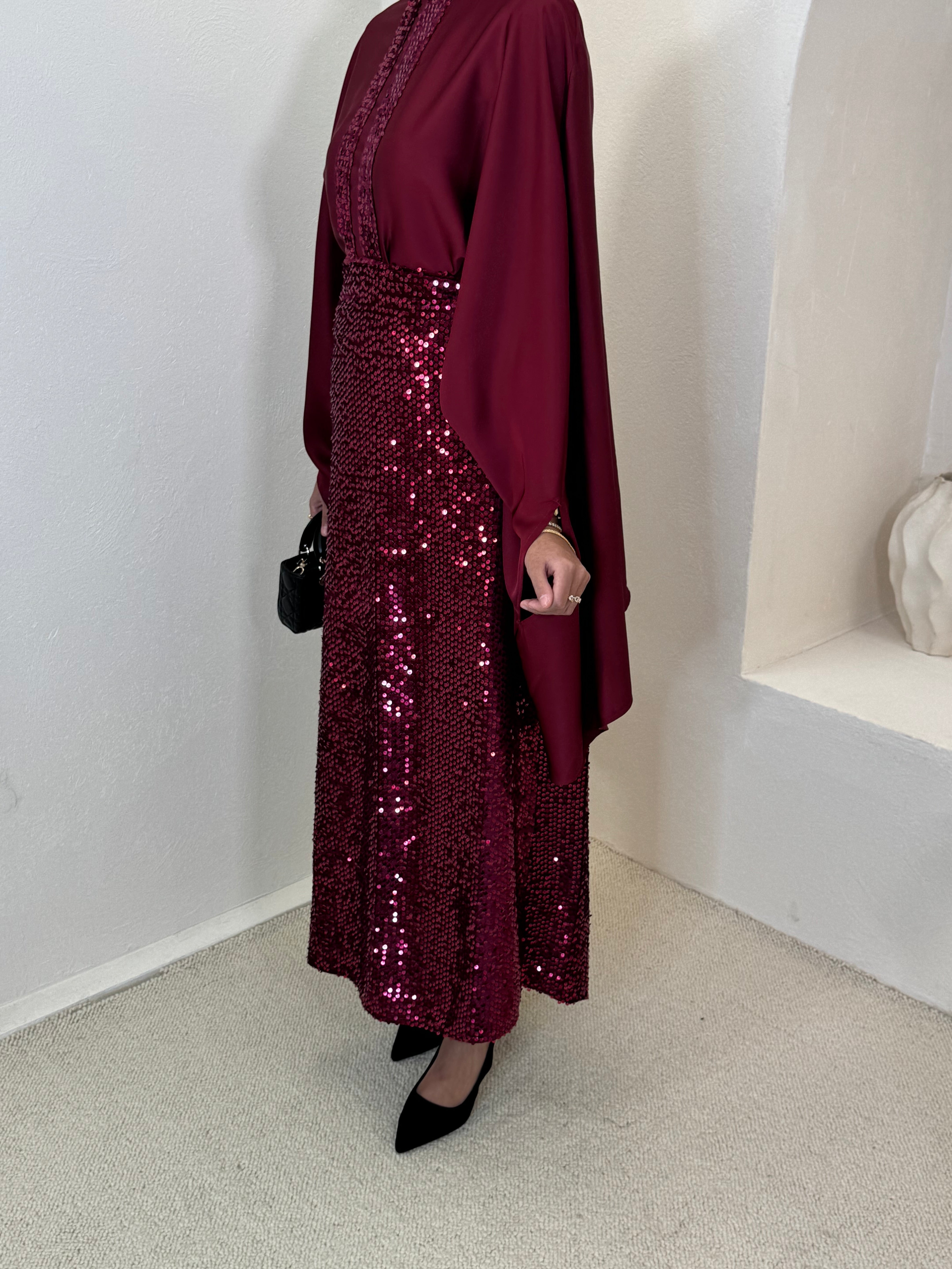 Set NOON sequin burgundy