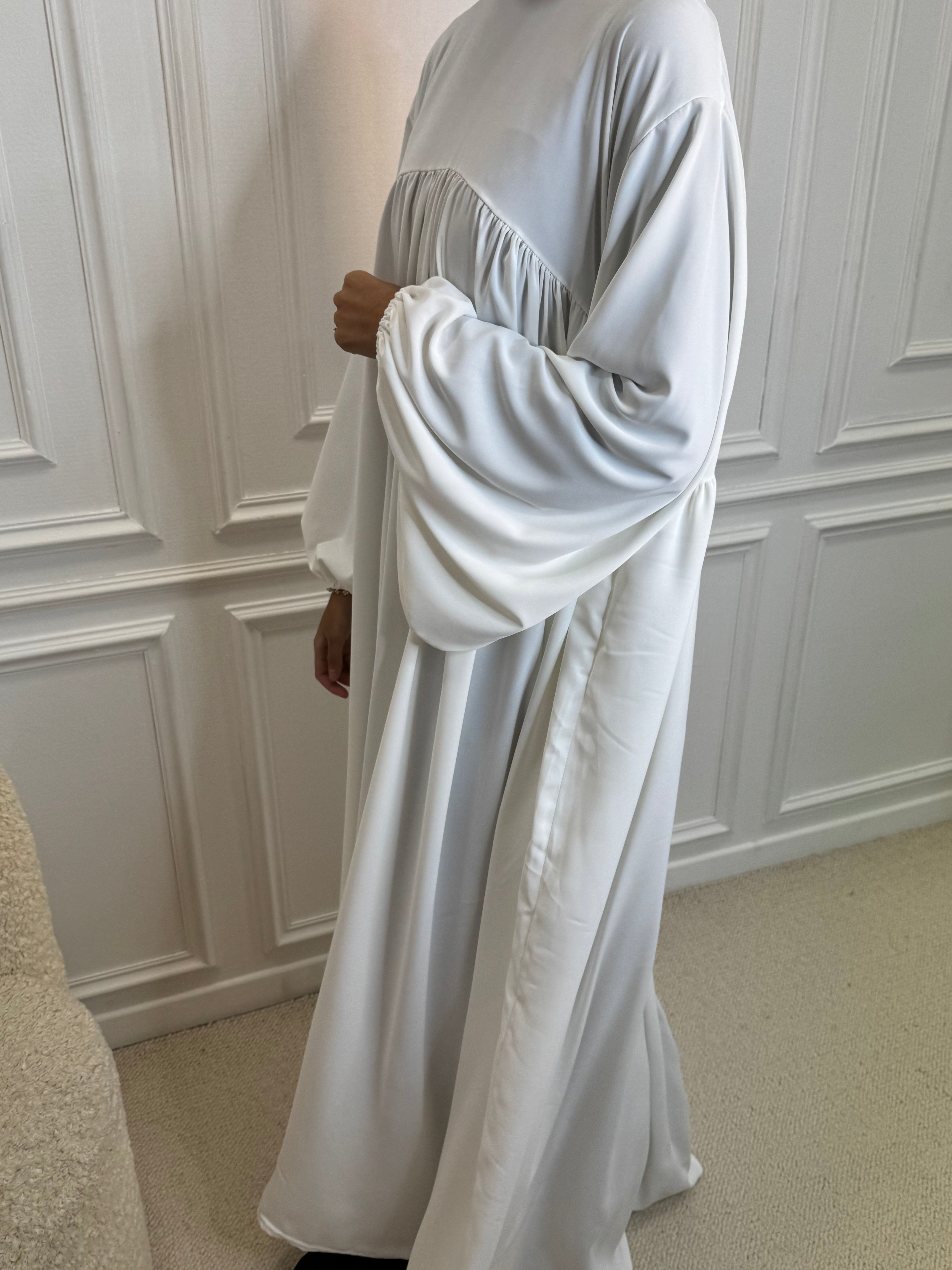 Abaya AMEL blanco