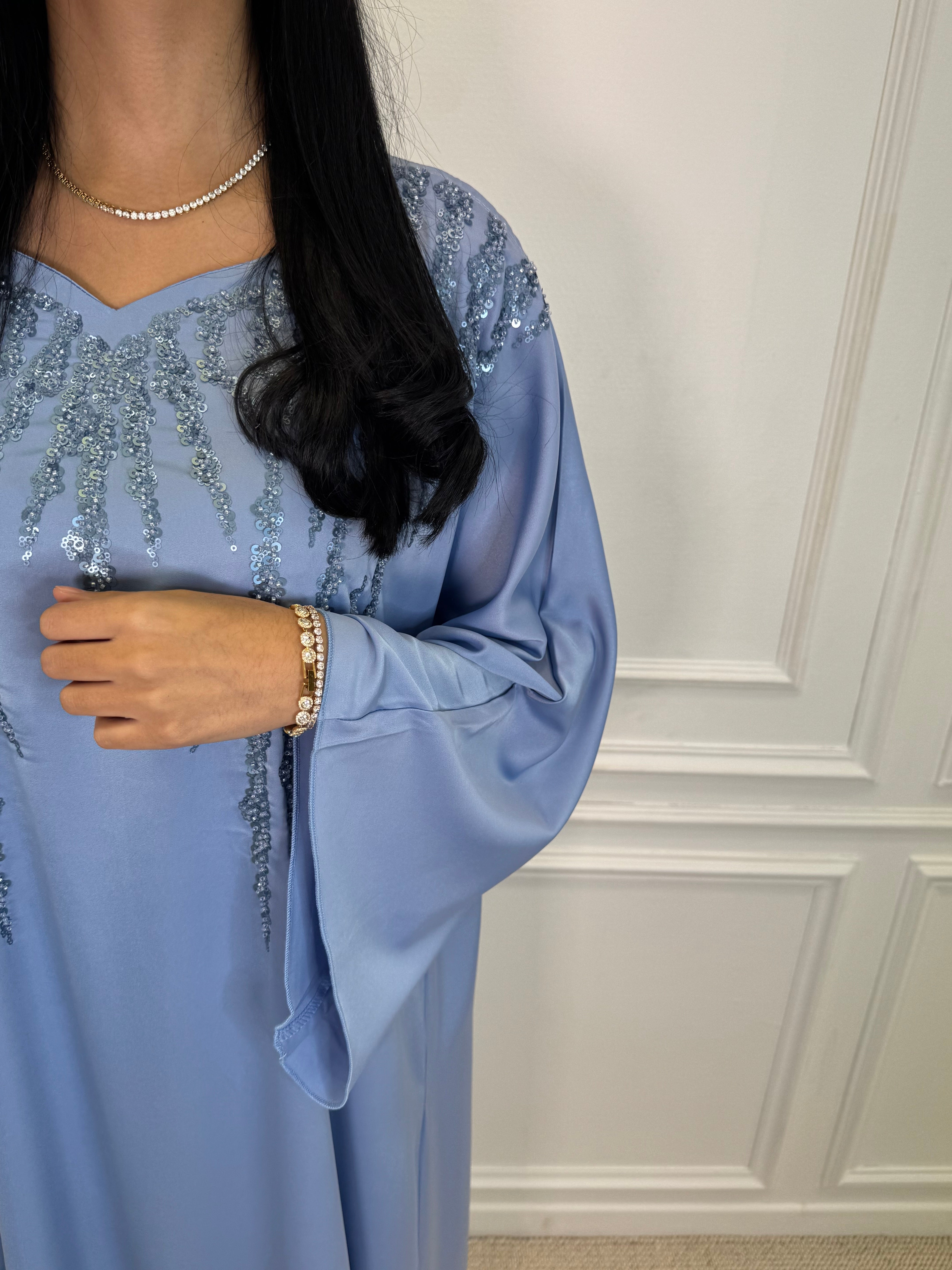 Abaya GLITTER bleu