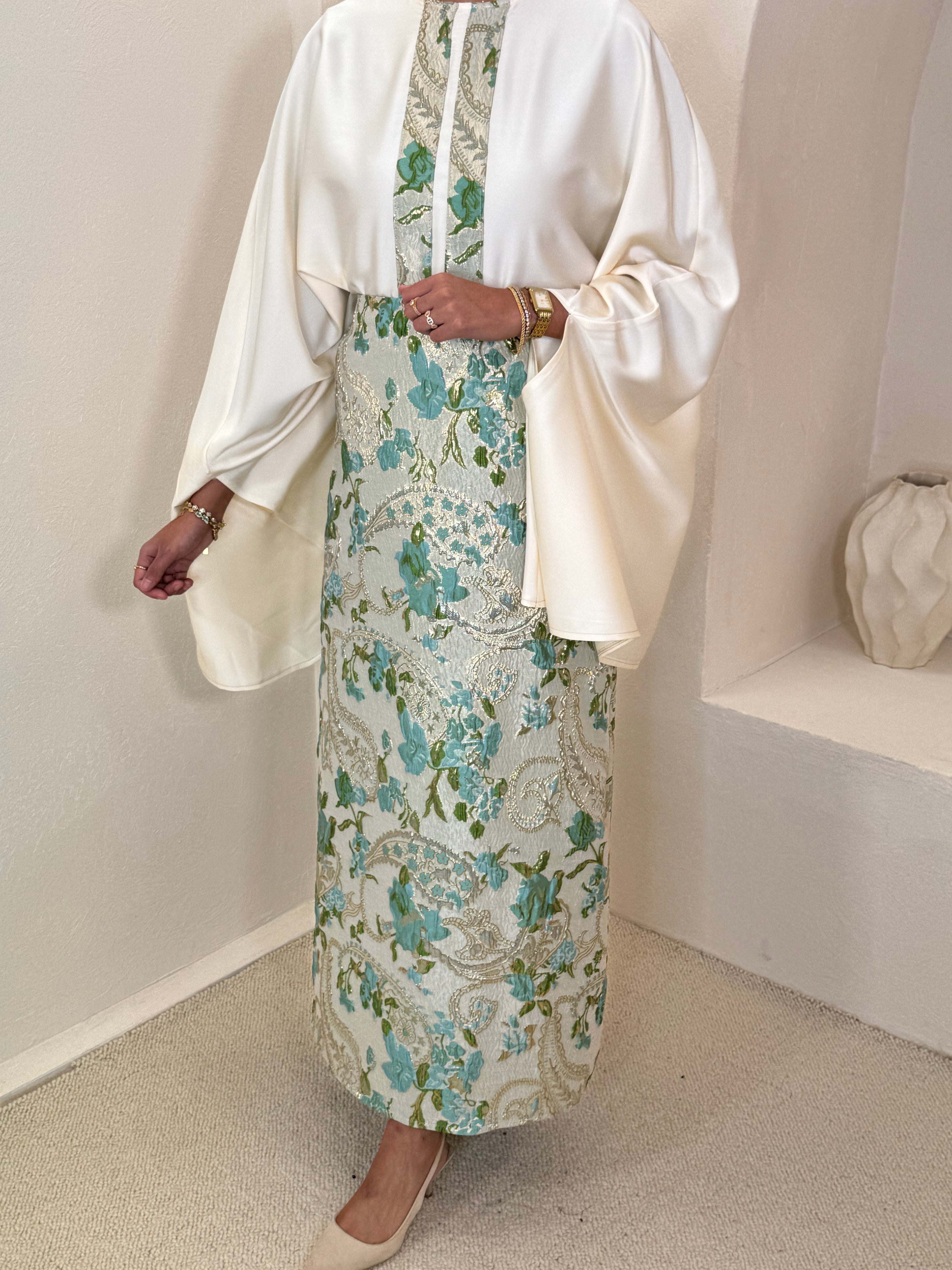 Set NOON brocart vert