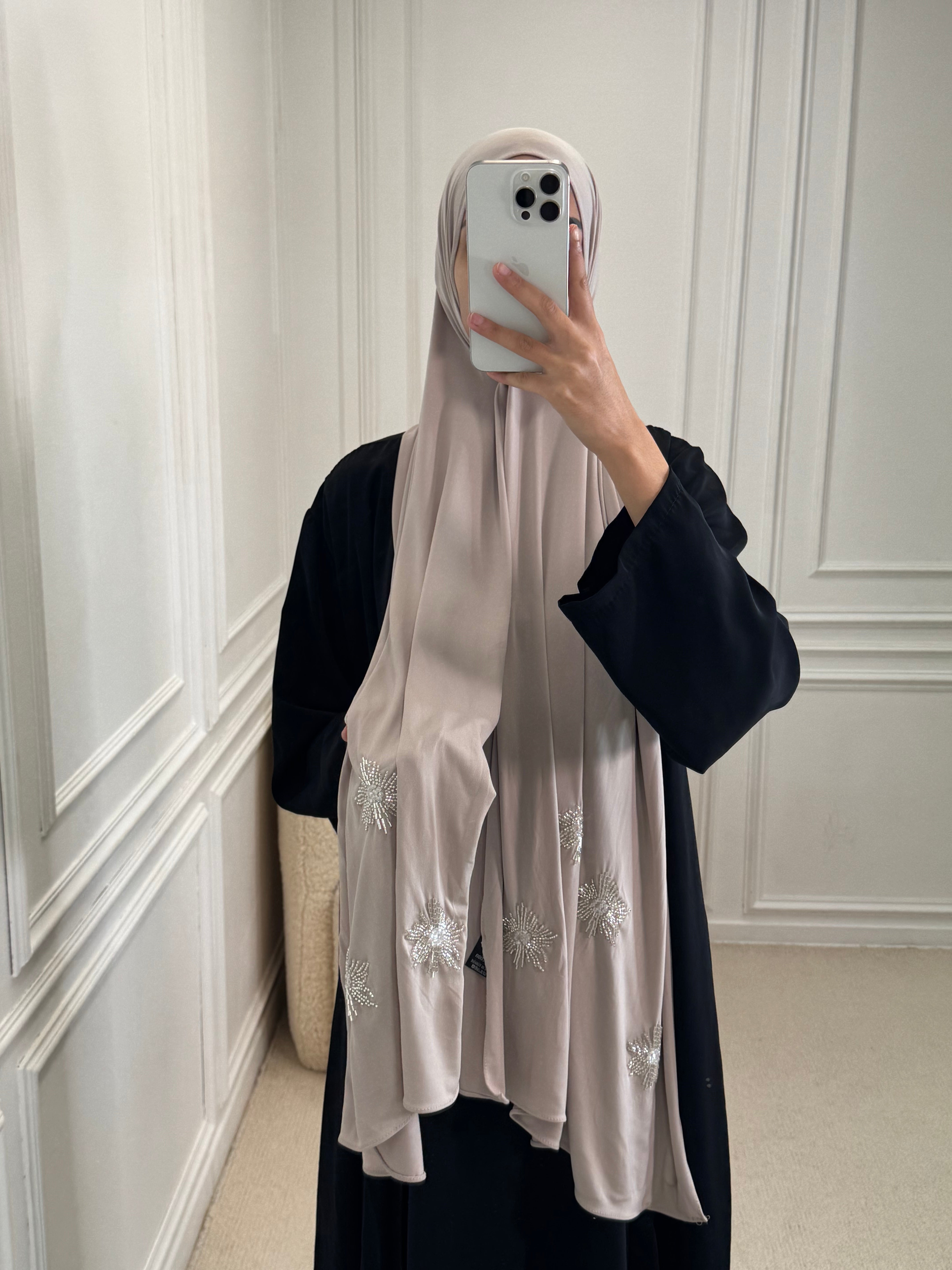 Hijab jersey premium FLORA rose