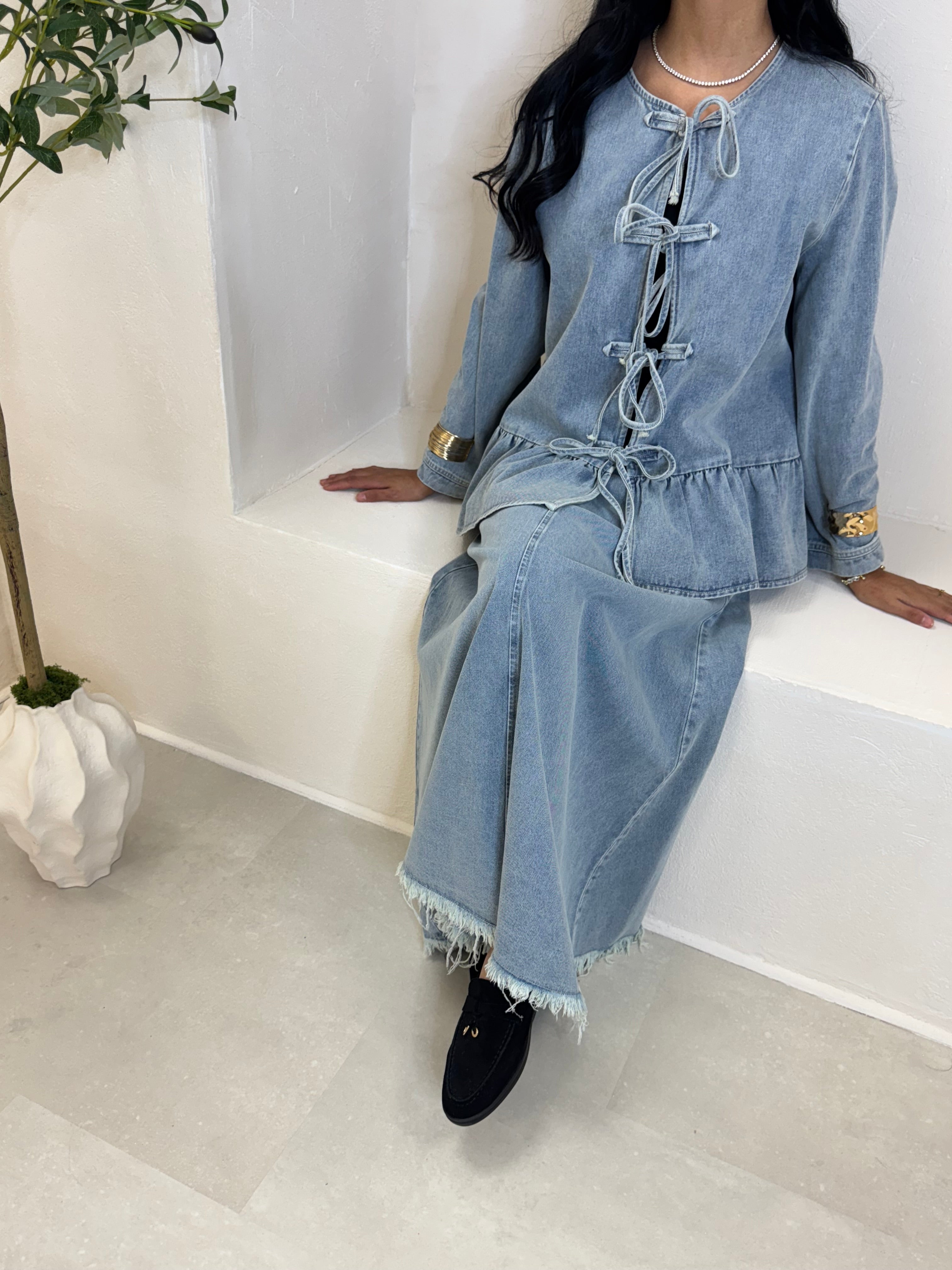 Top DENIM clair