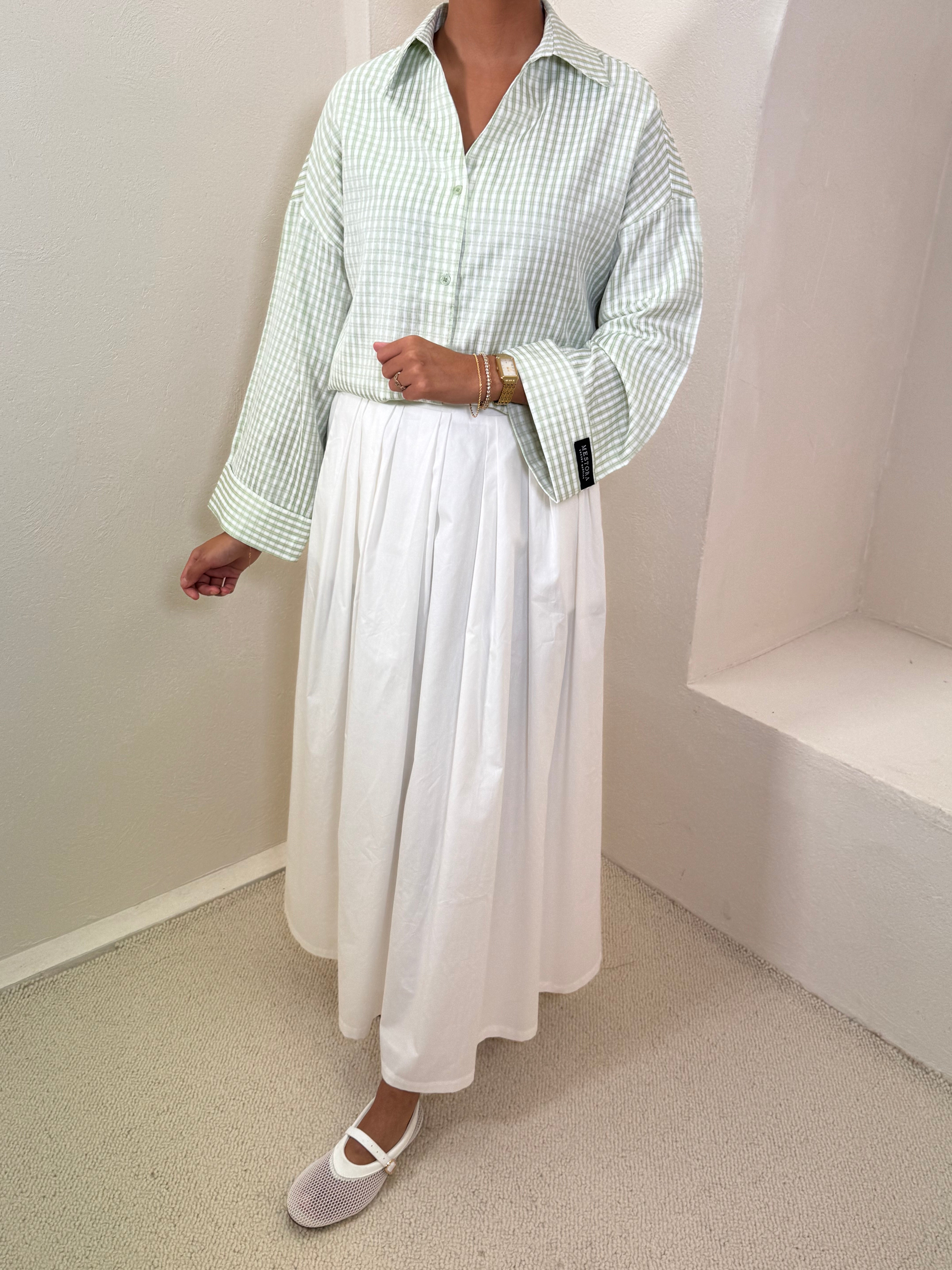 Chemise VICHY - Vert pastel