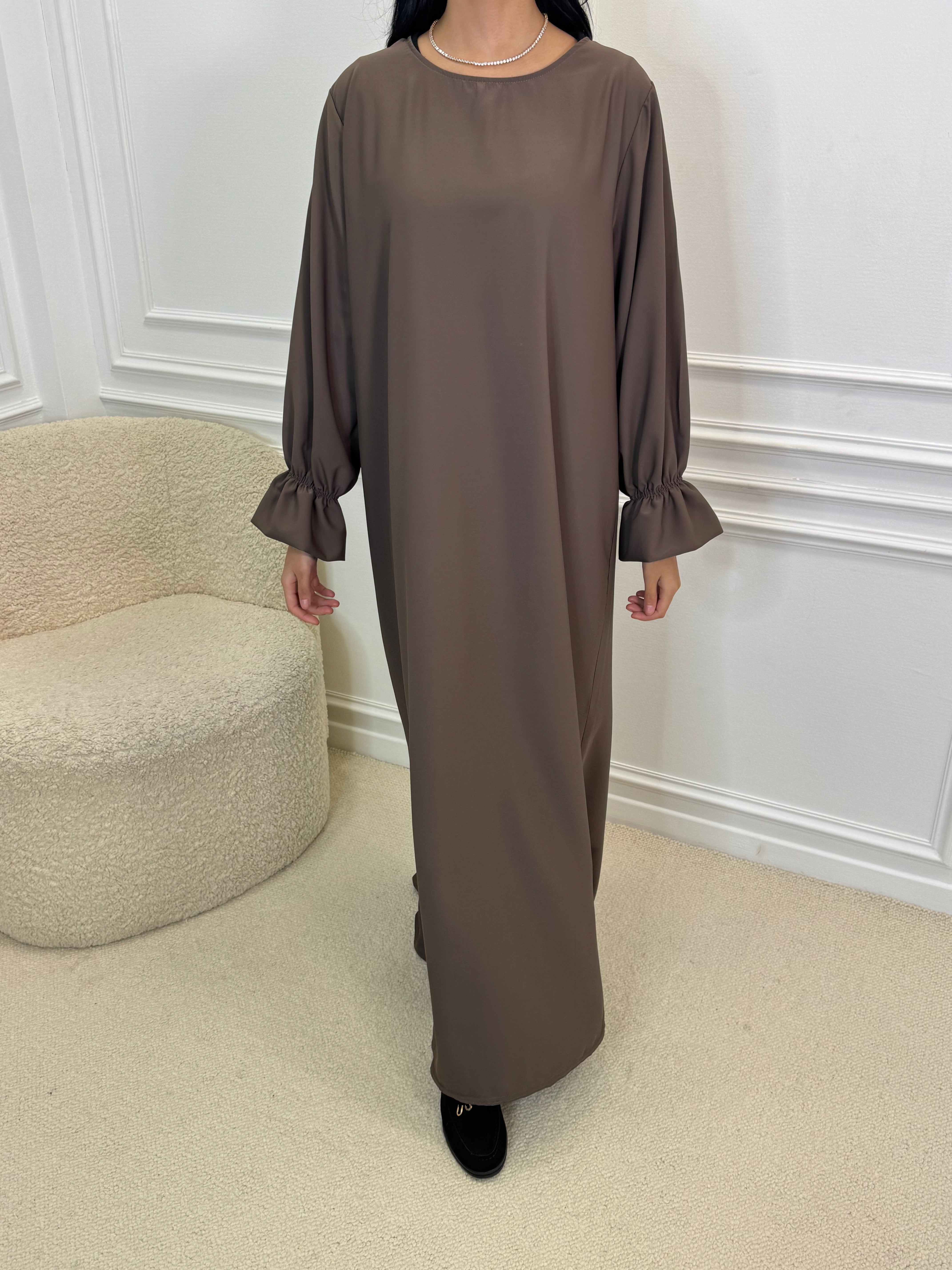 Abaya LOLA taupe foncé