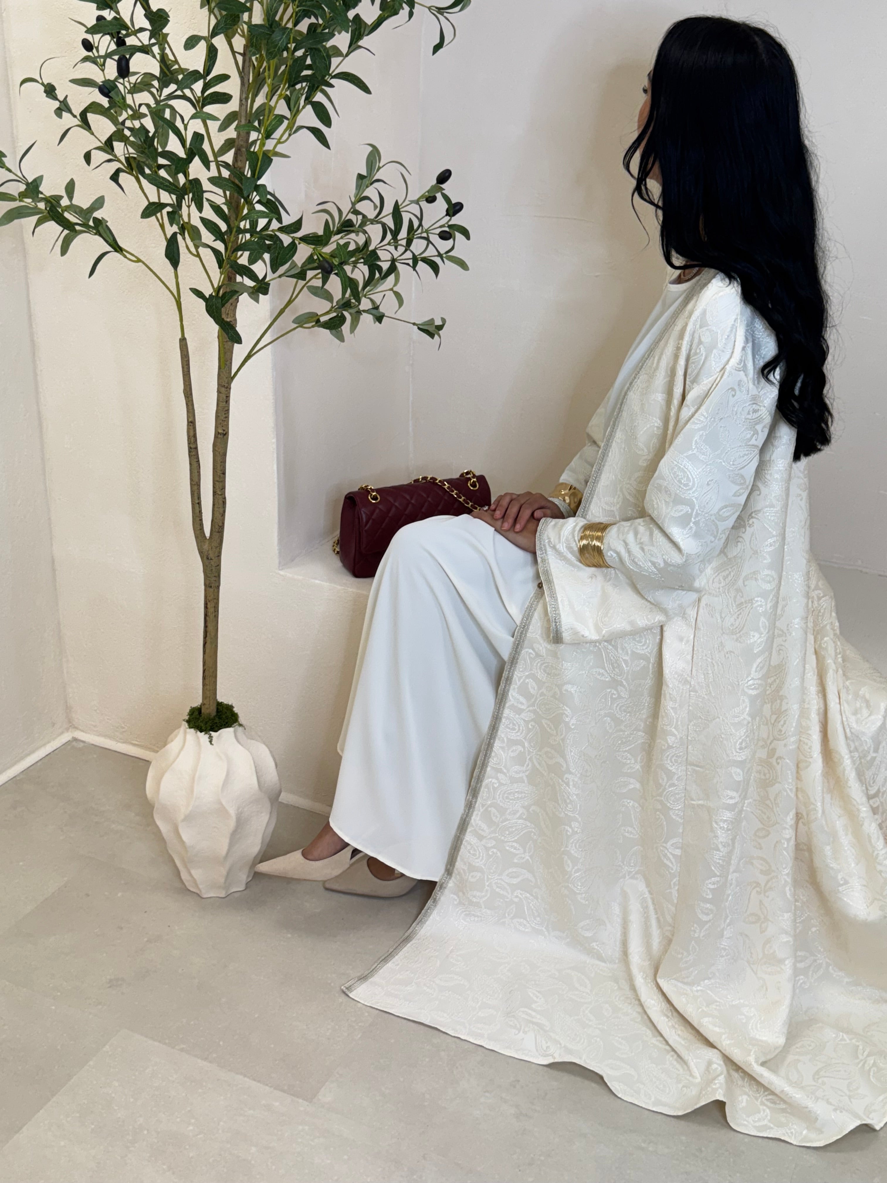 Set BAROQUE robe crème
