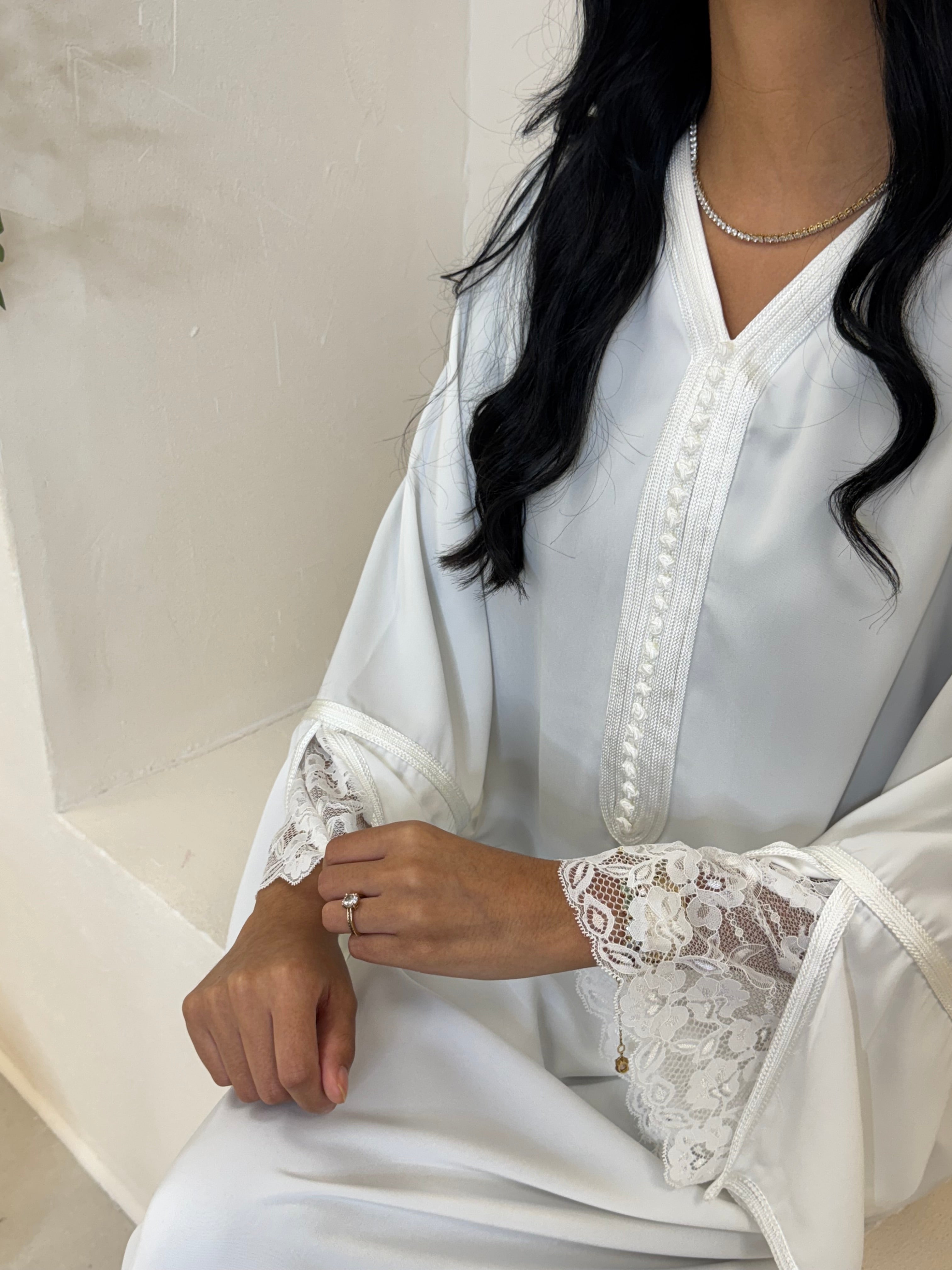 Abaya HENNA blanc