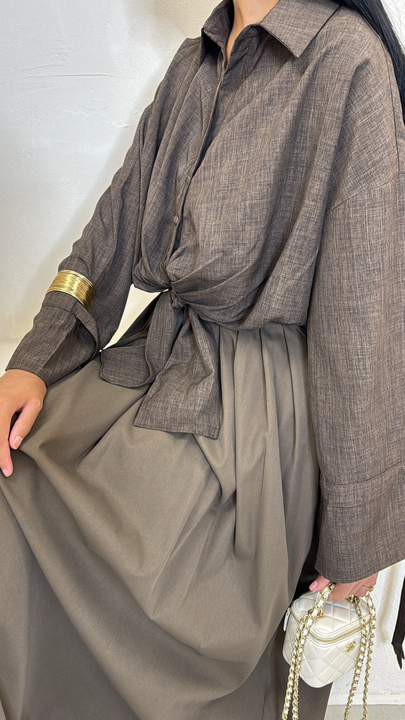 Chemise PAULA taupe