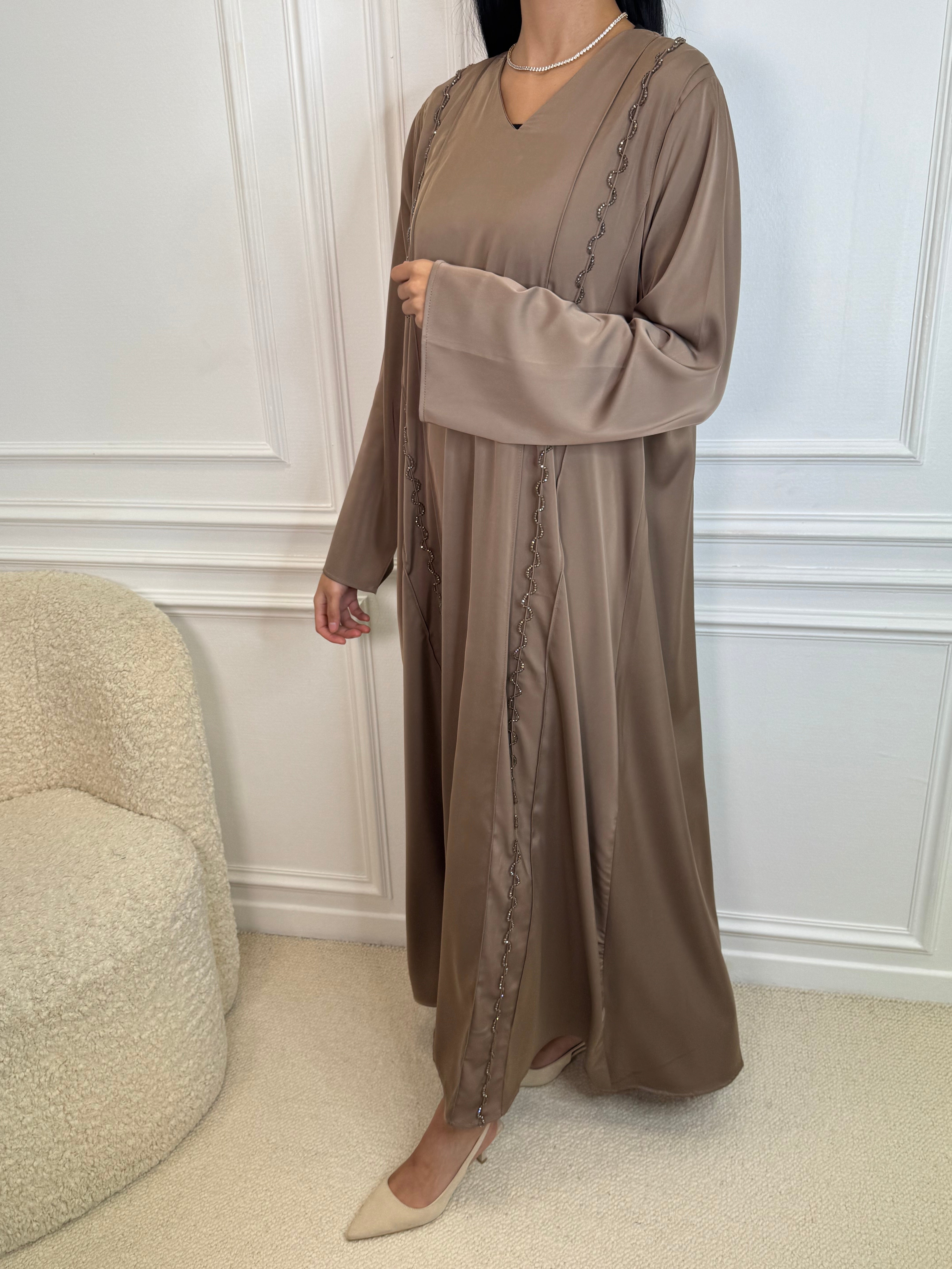 Abaya MILOUDA taupe