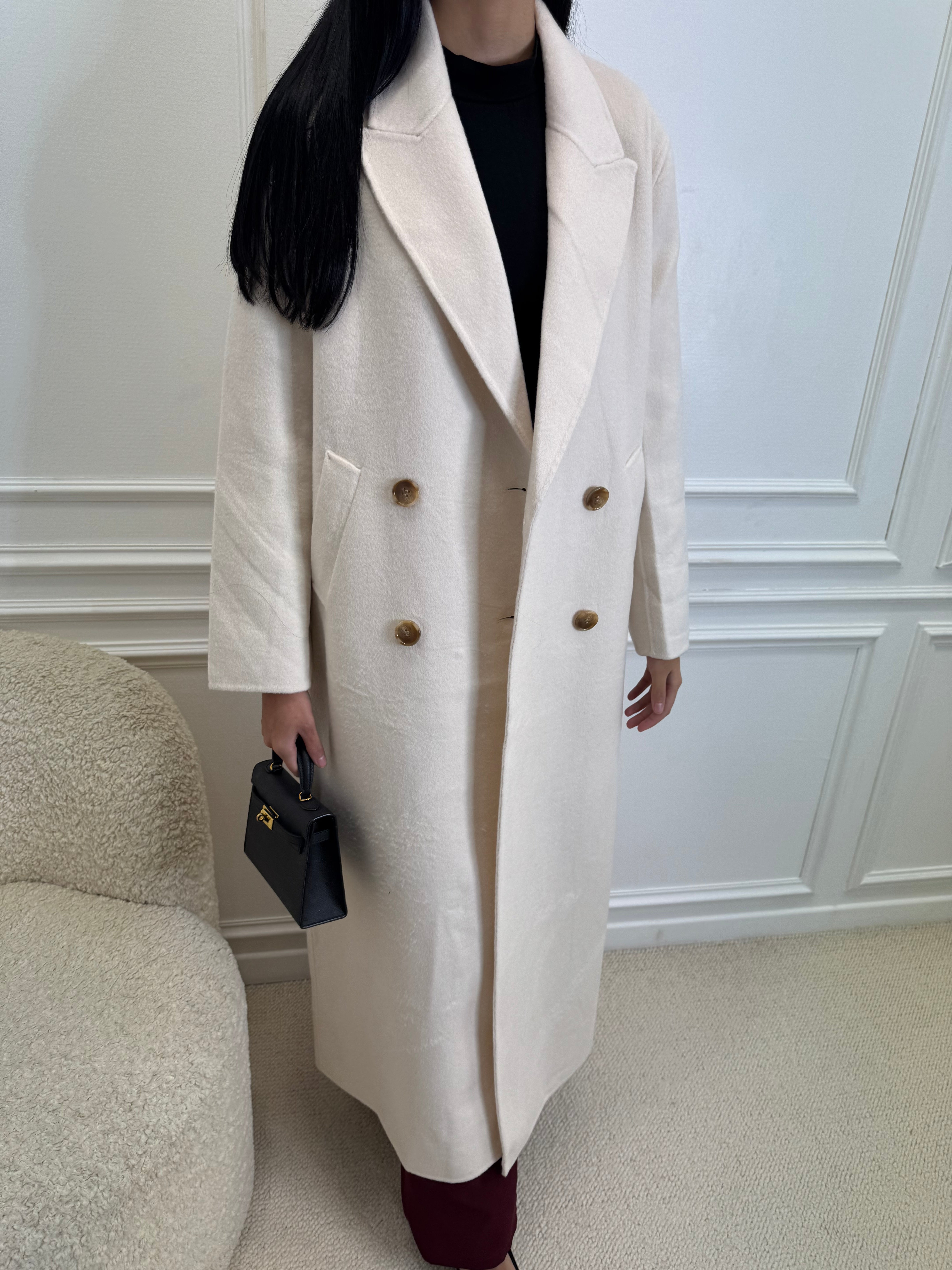 Manteau ÉLÉANOR blanc cassé