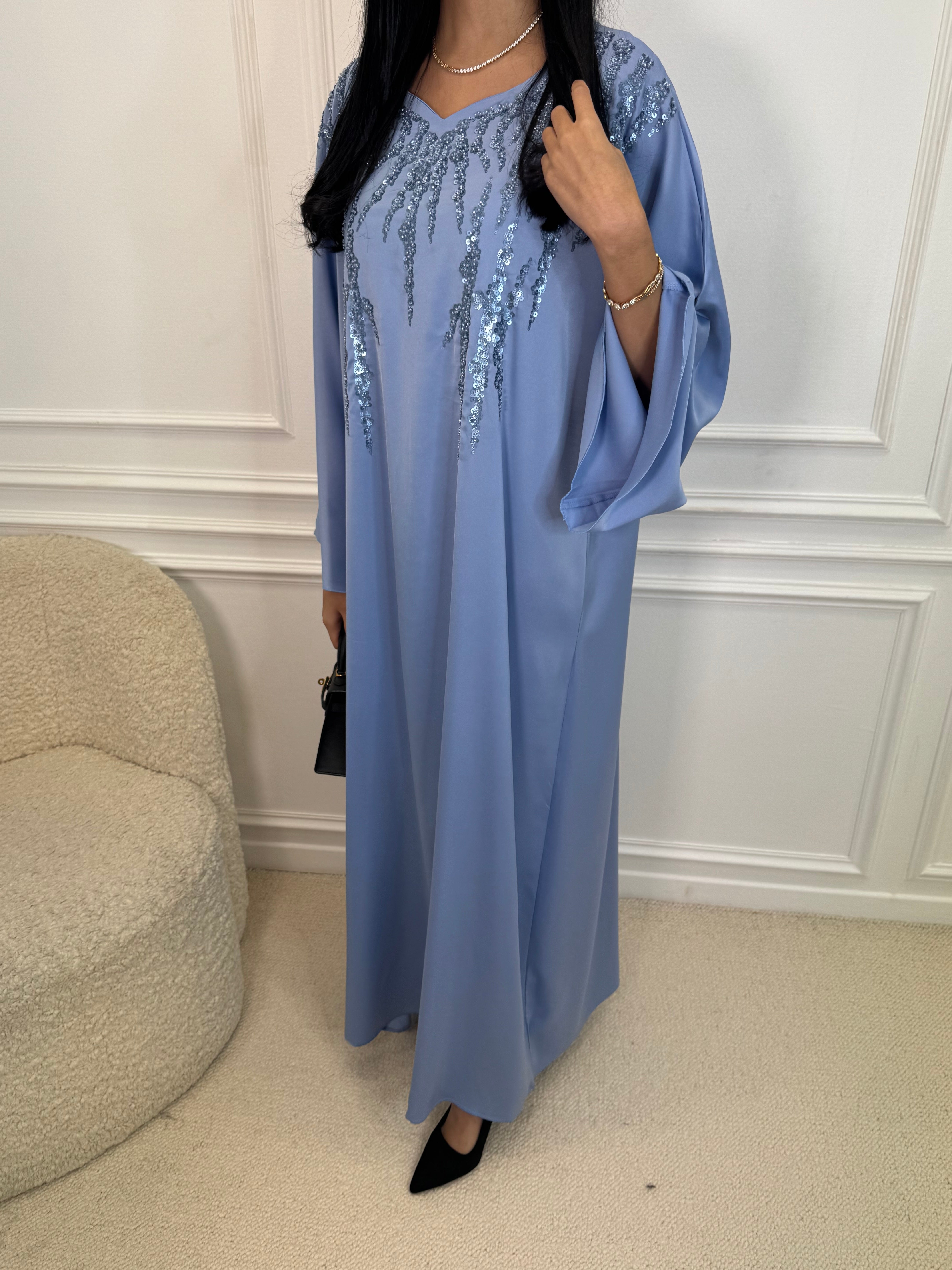 Abaya GLITTER bleu