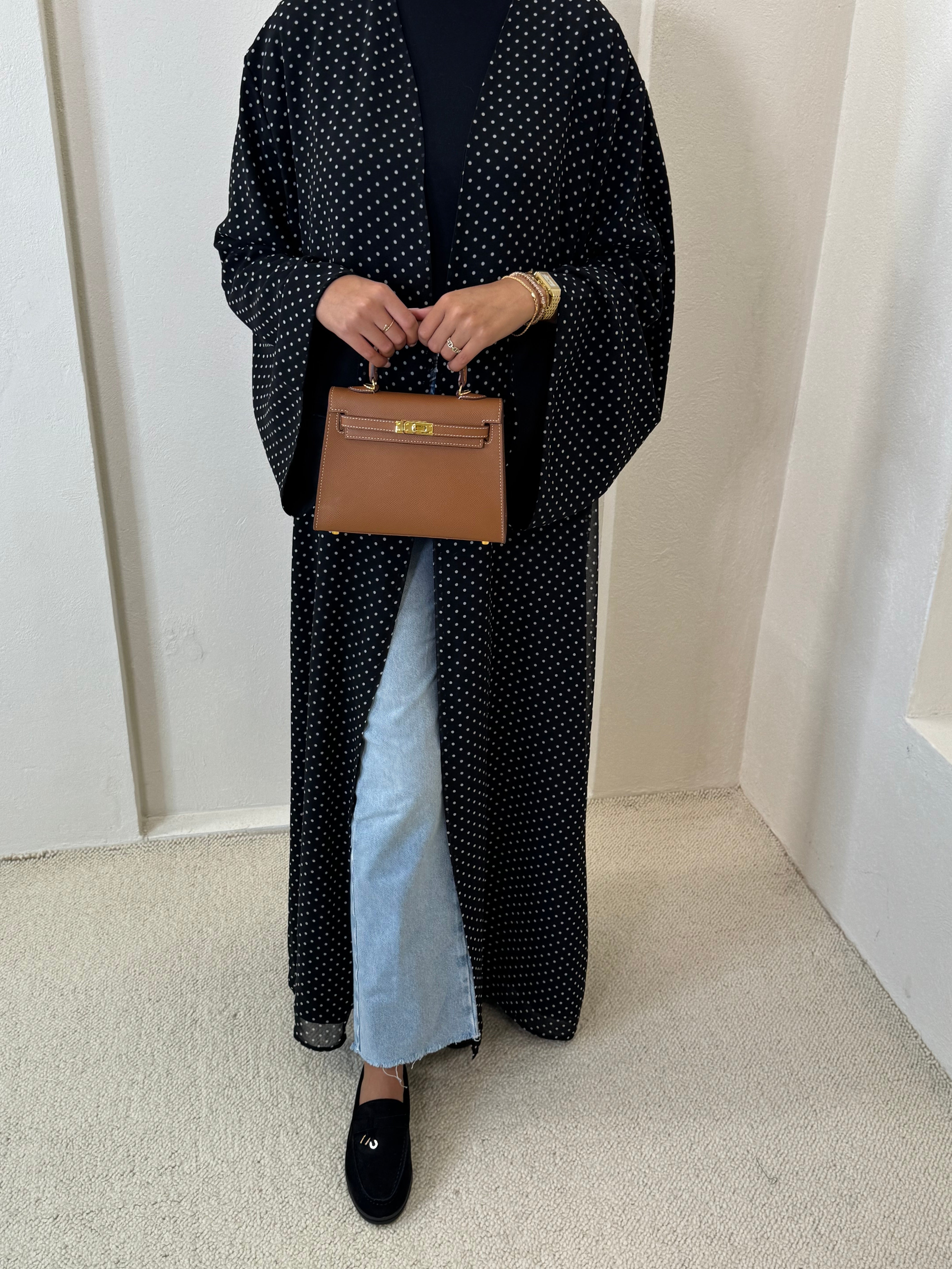 KIMONO DOLCE — Pois noir & blanc