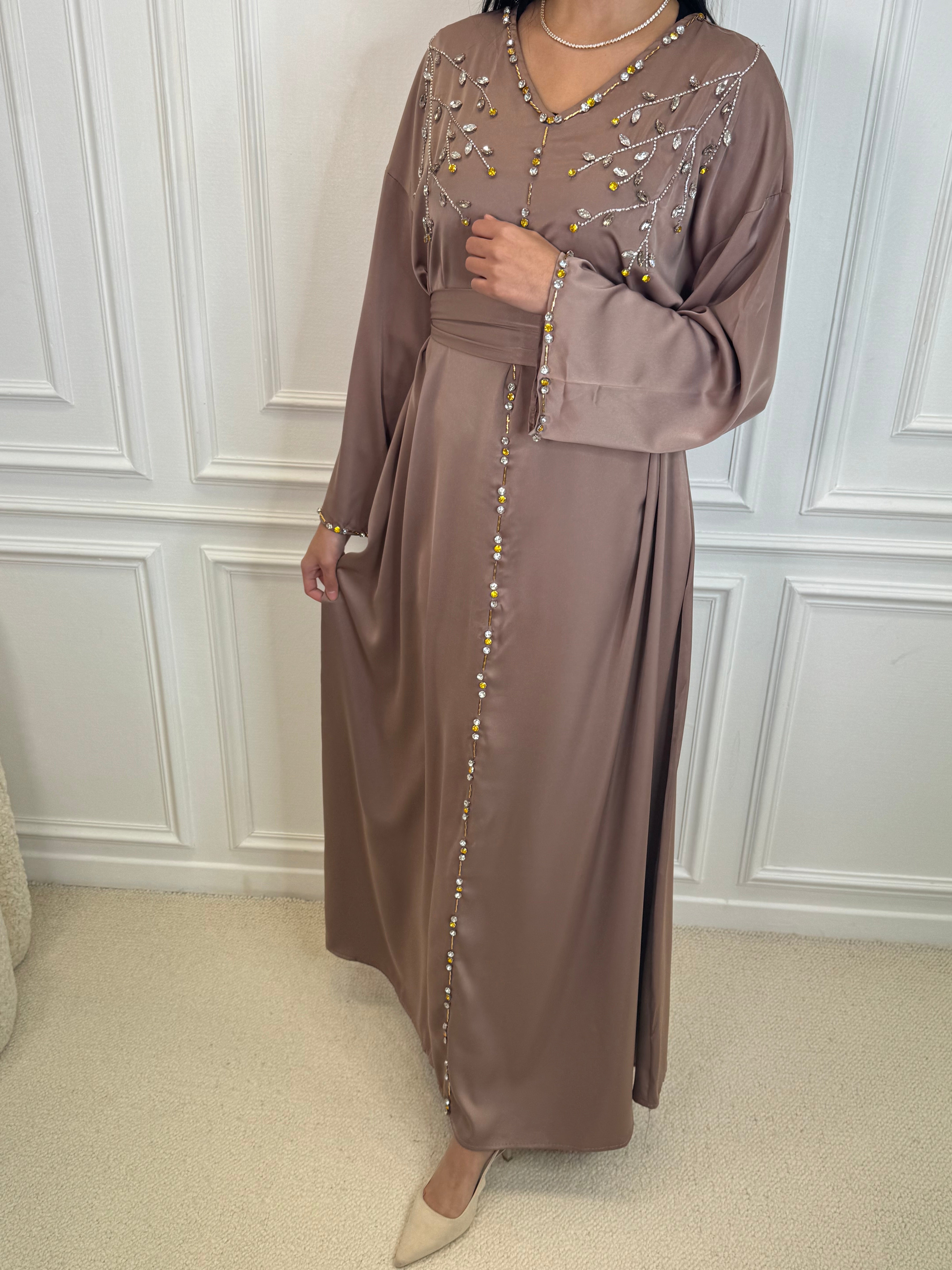 Abaya NADIA vieux rose