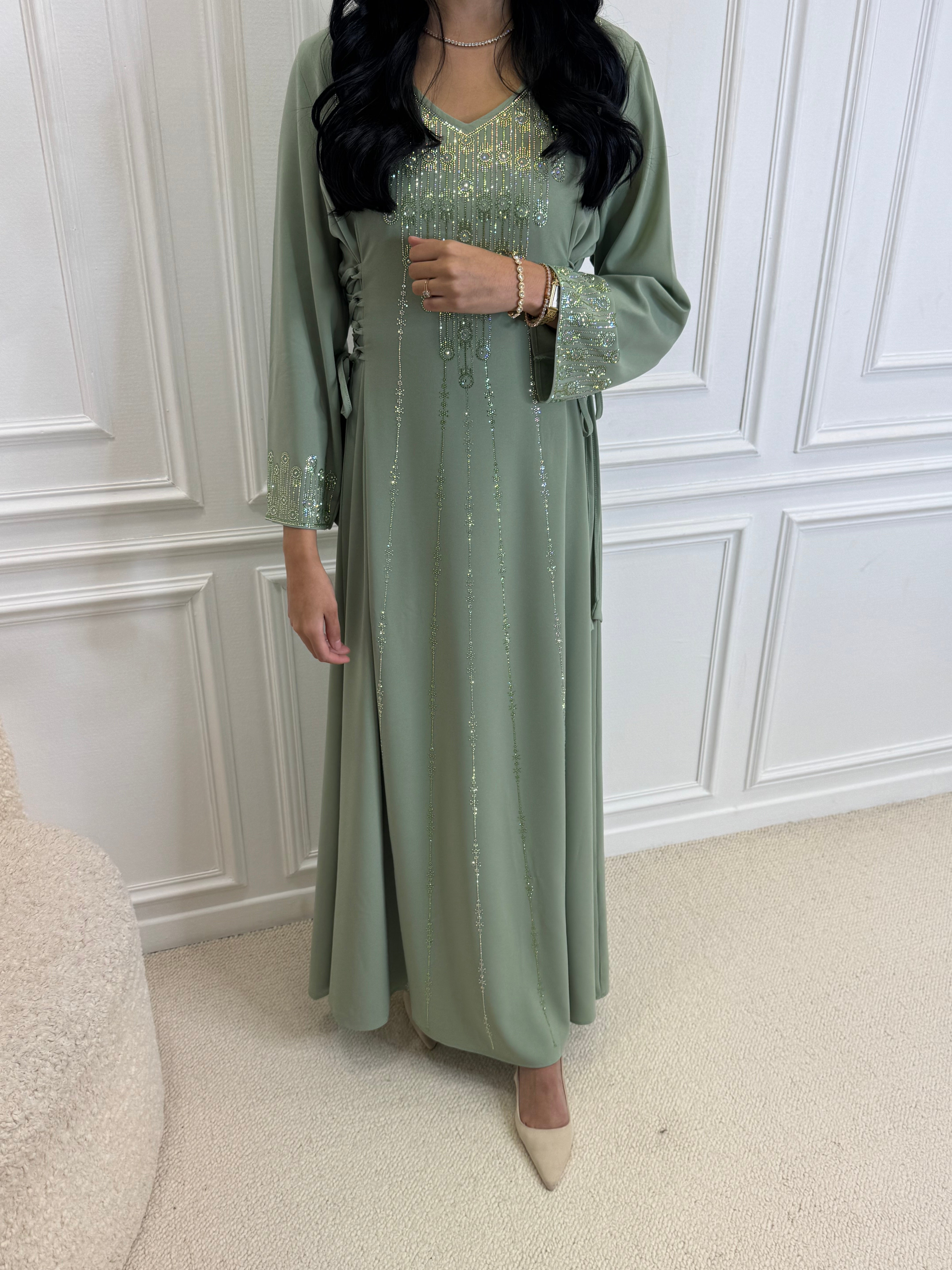 Abaya TEZA vert
