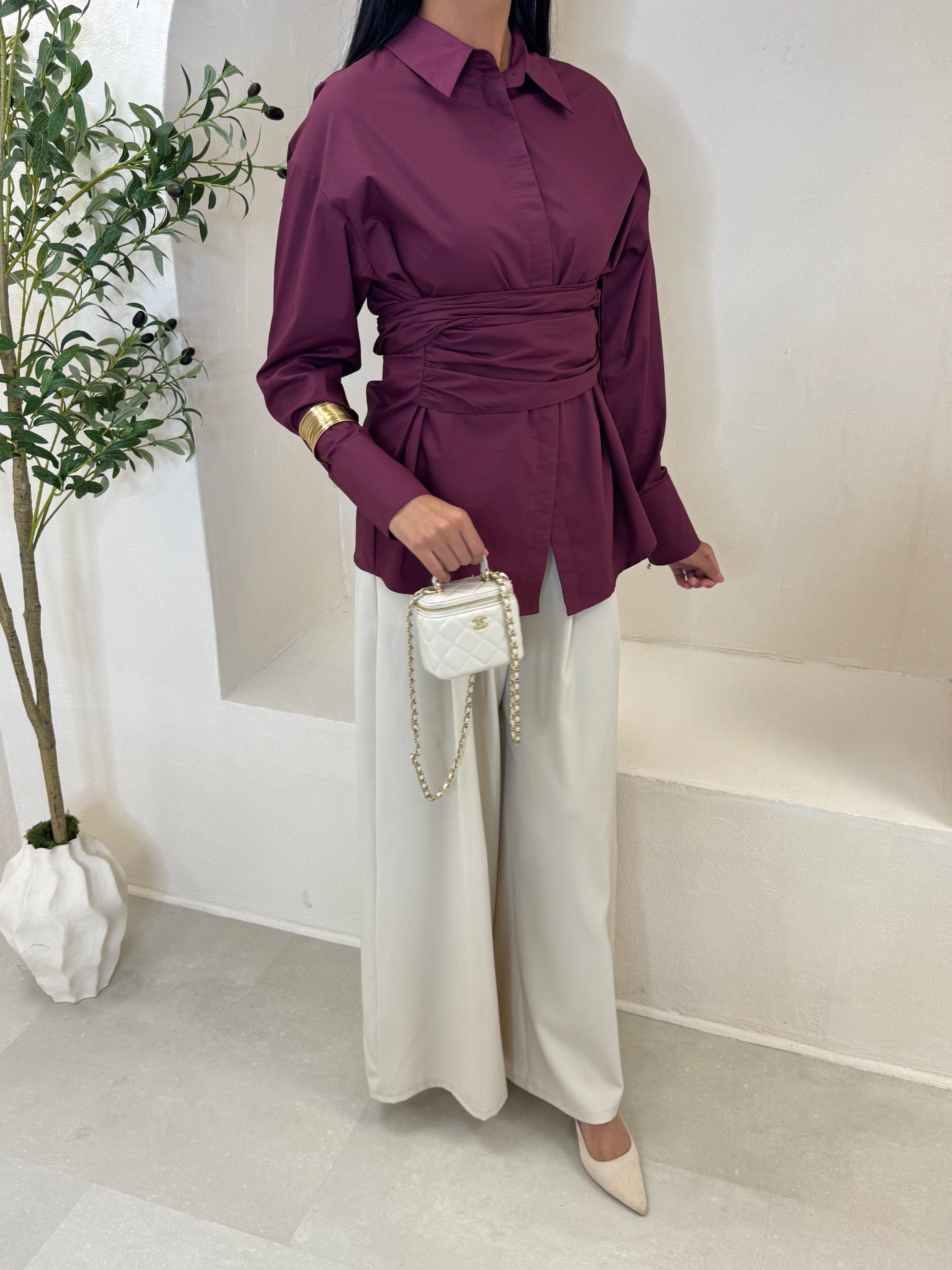 Chemise NOVA aubergine