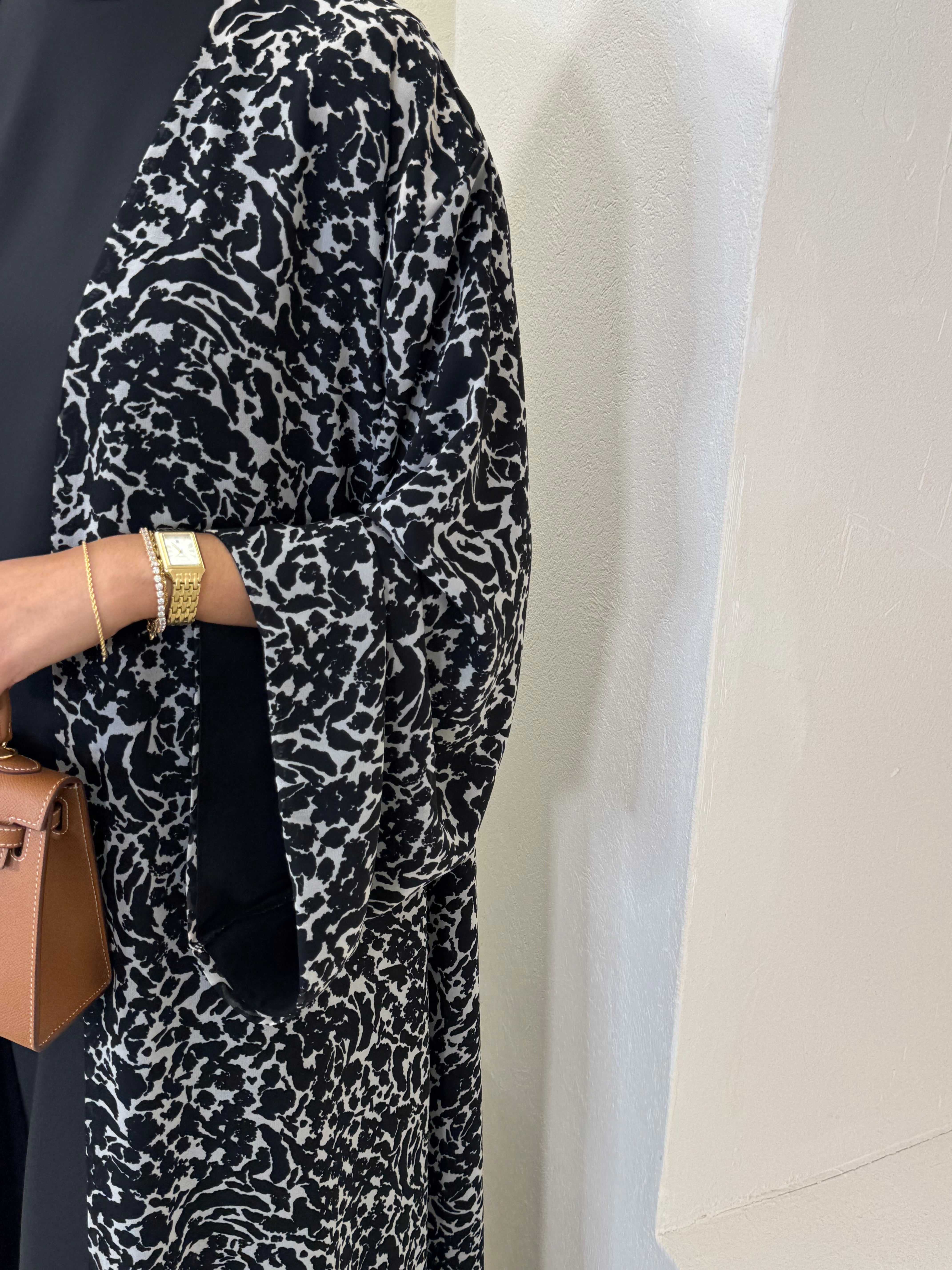 KIMONO MARBLE — Marbré noir & blanc