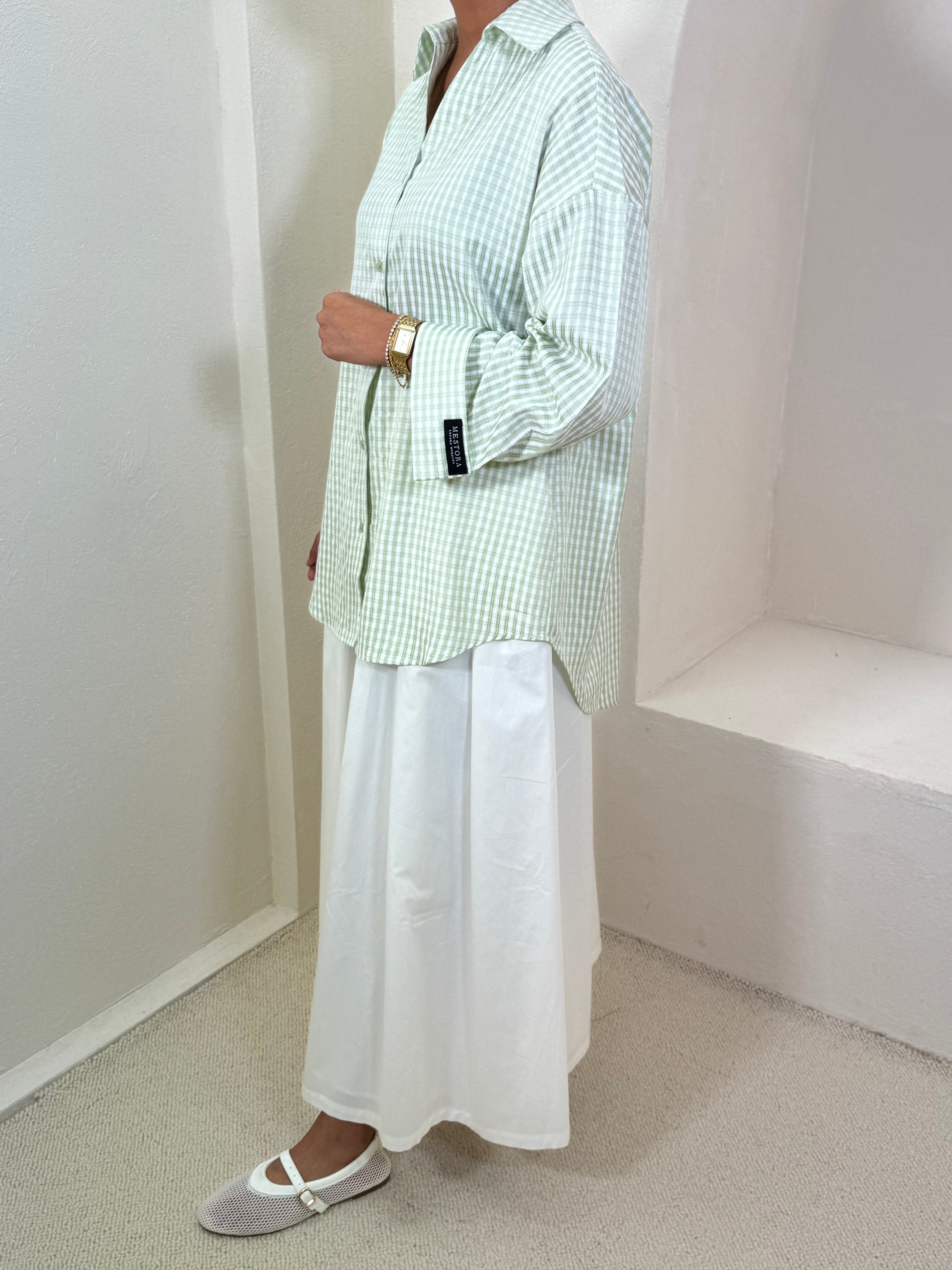 Chemise VICHY - Vert pastel