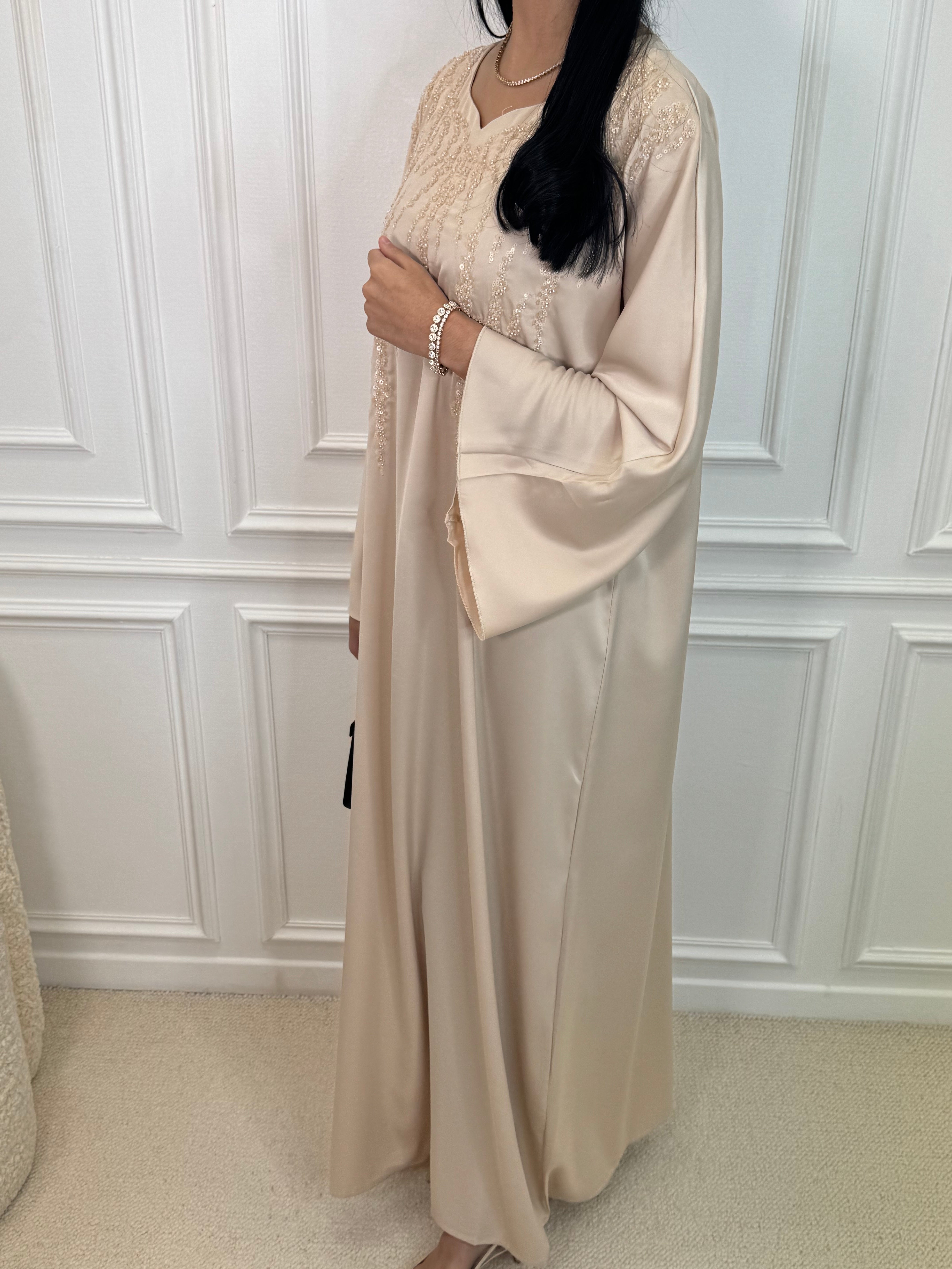 Abaya GLITTER beige