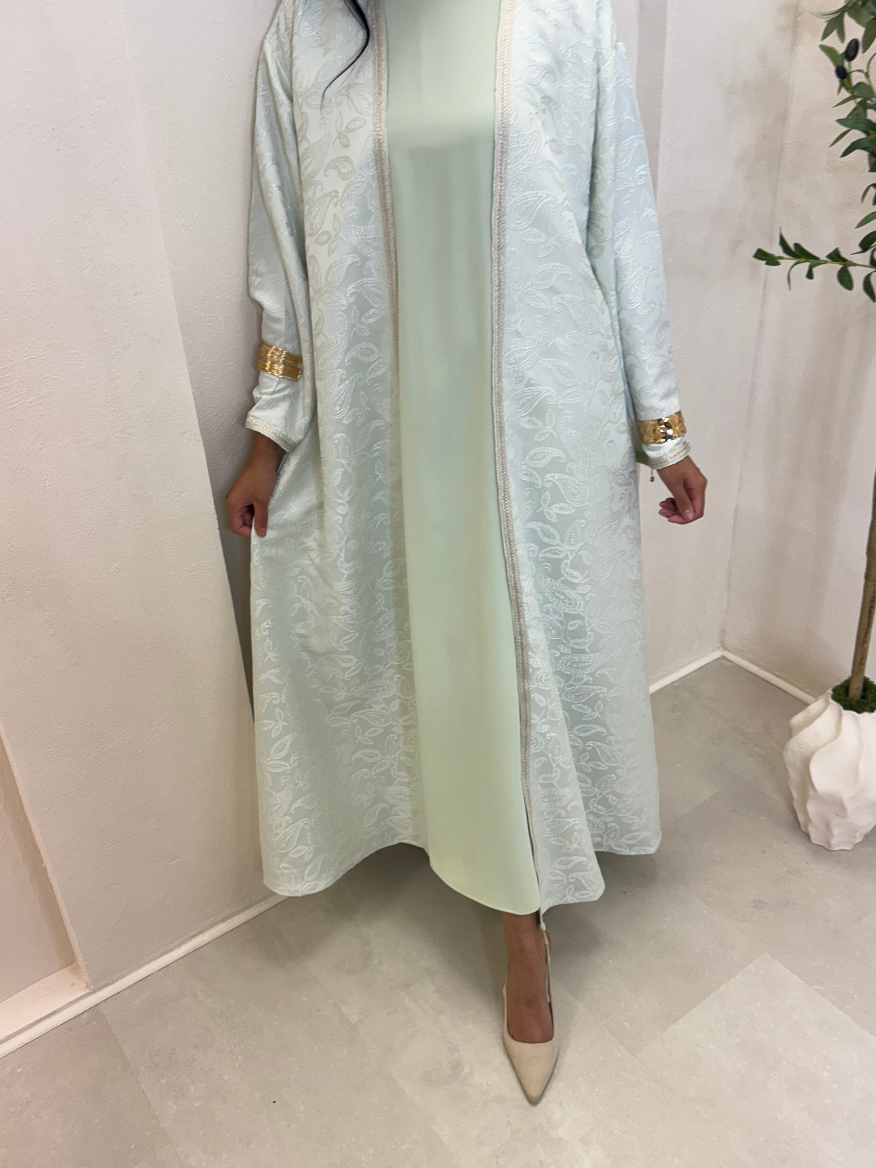 Set BAROQUE robe vert d’eau