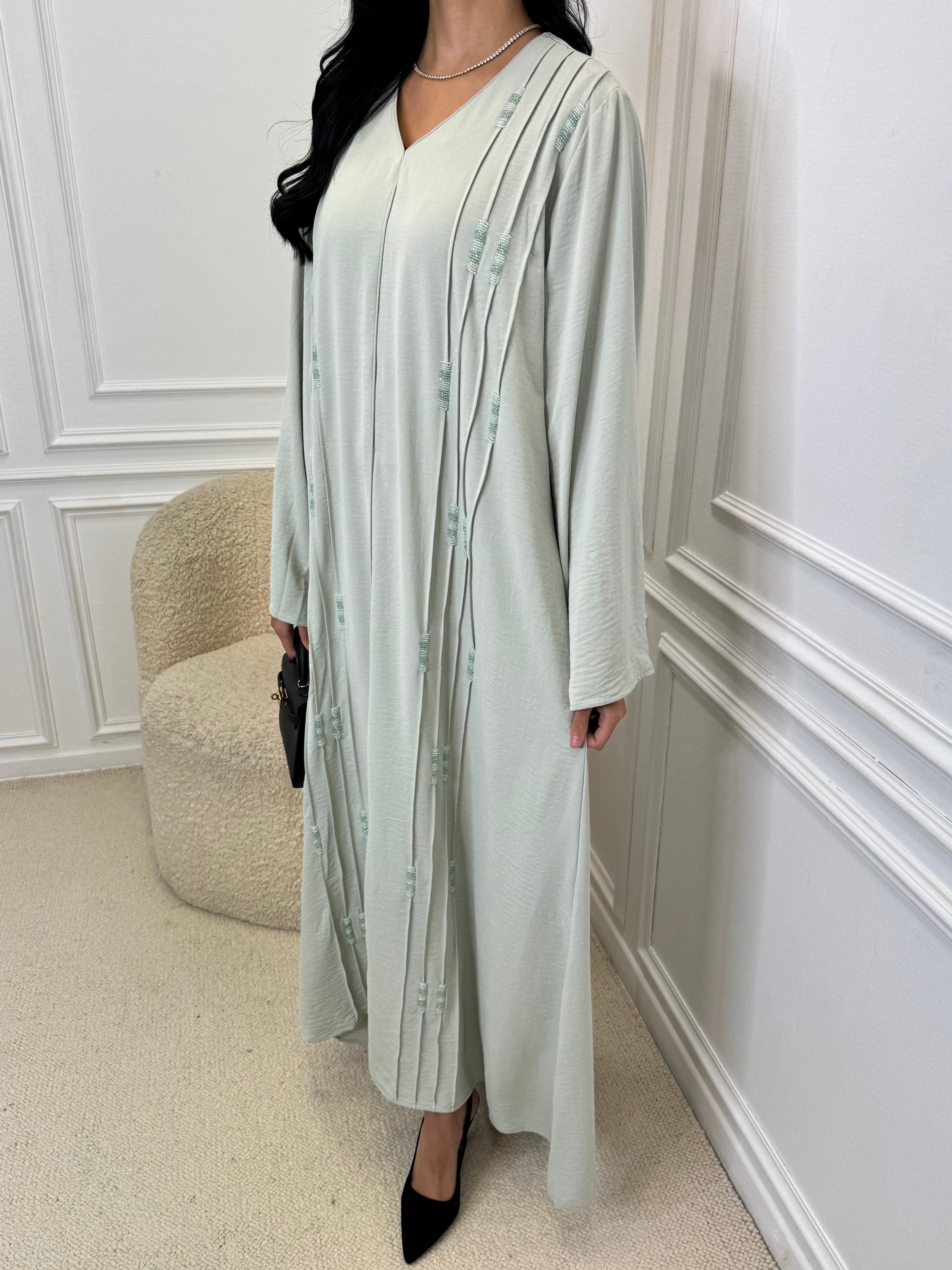 Abaya MILA vert d’eau