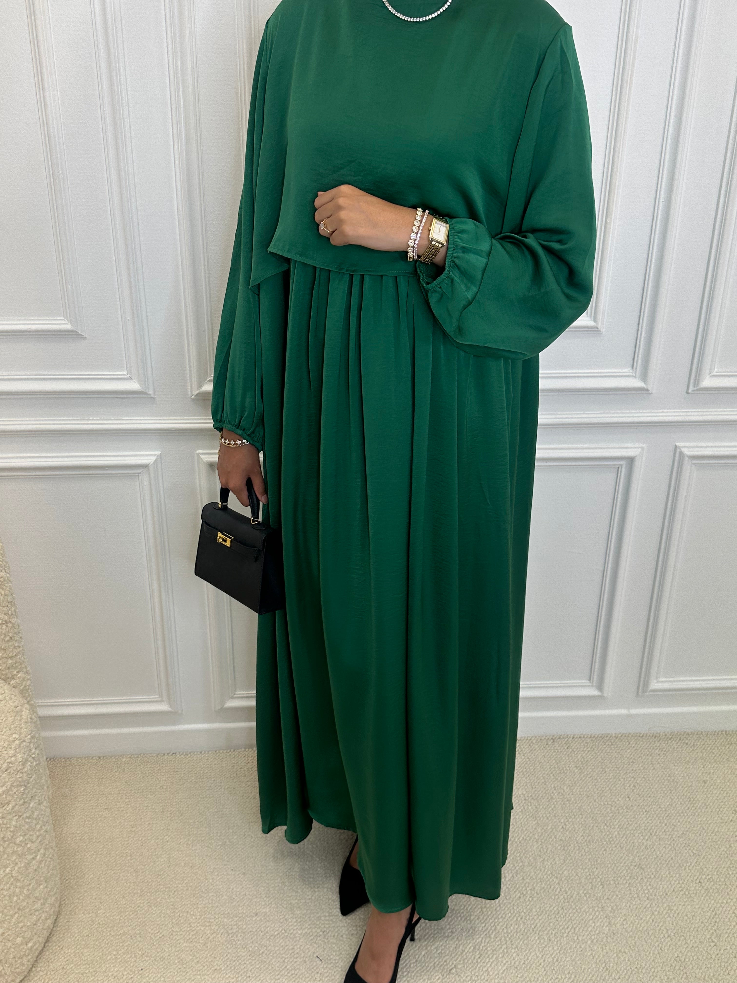 Robe DELILA vert forêt