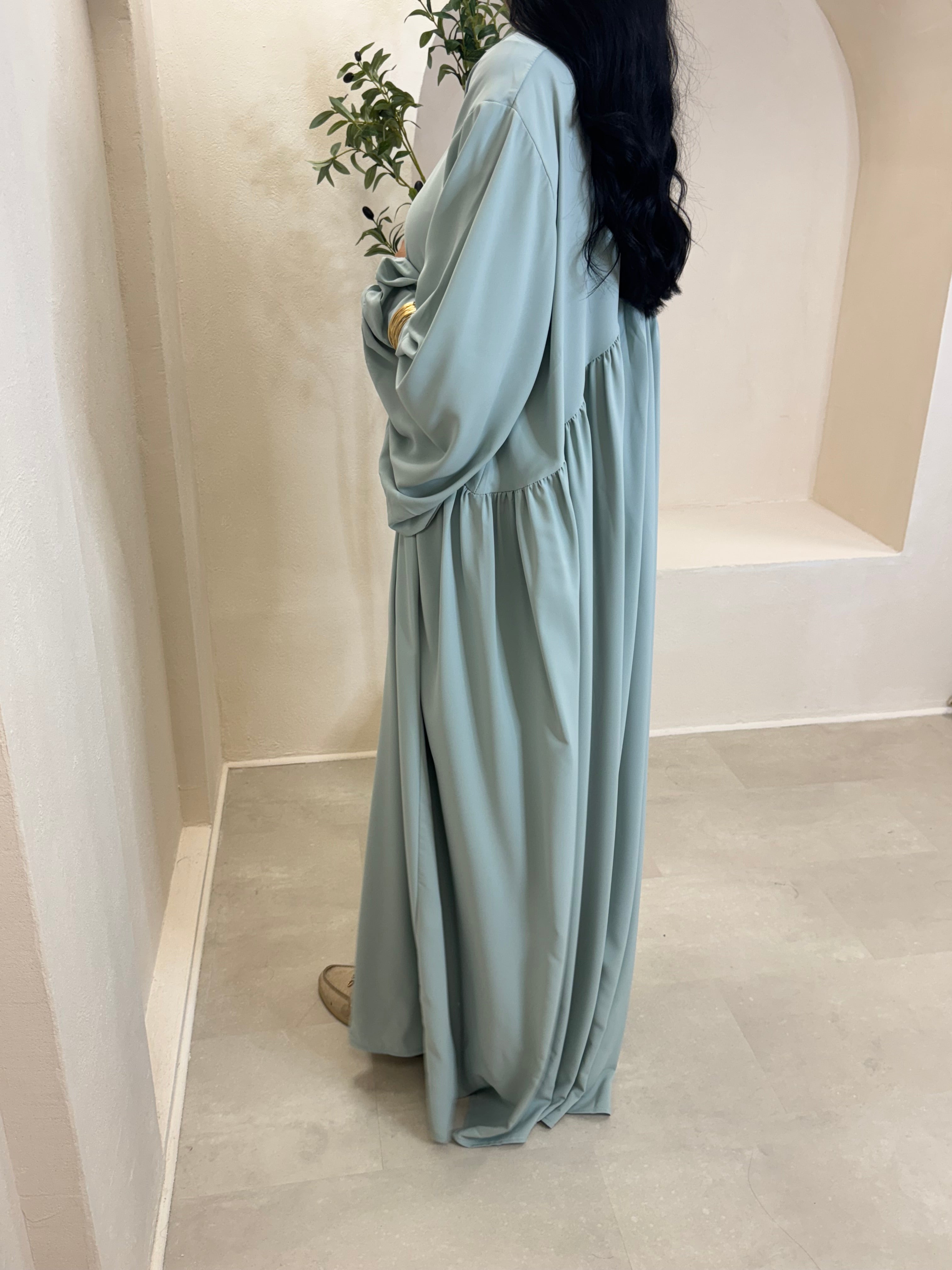 Abaya AMAYA vert d’eau
