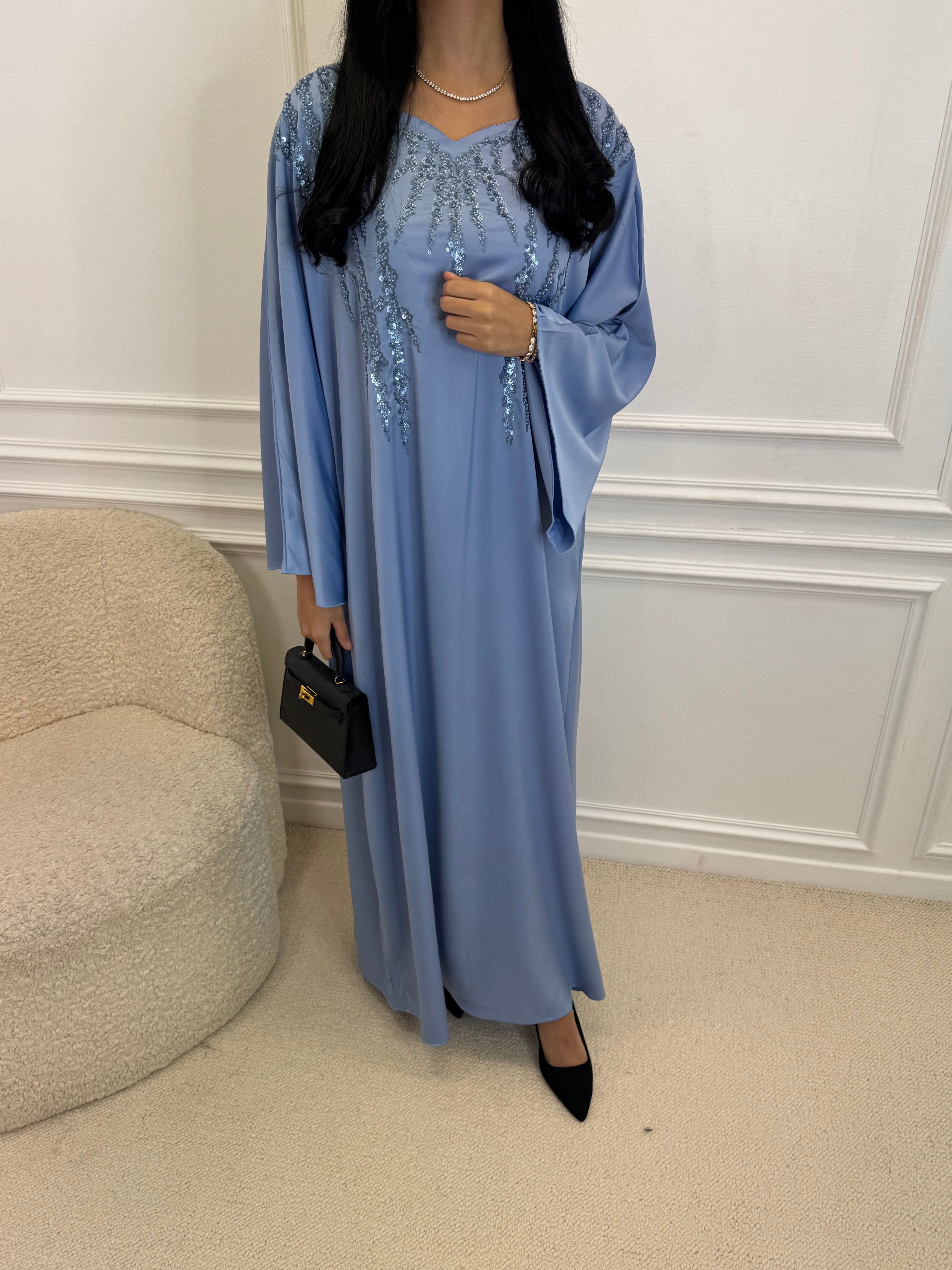 Abaya GLITTER bleu