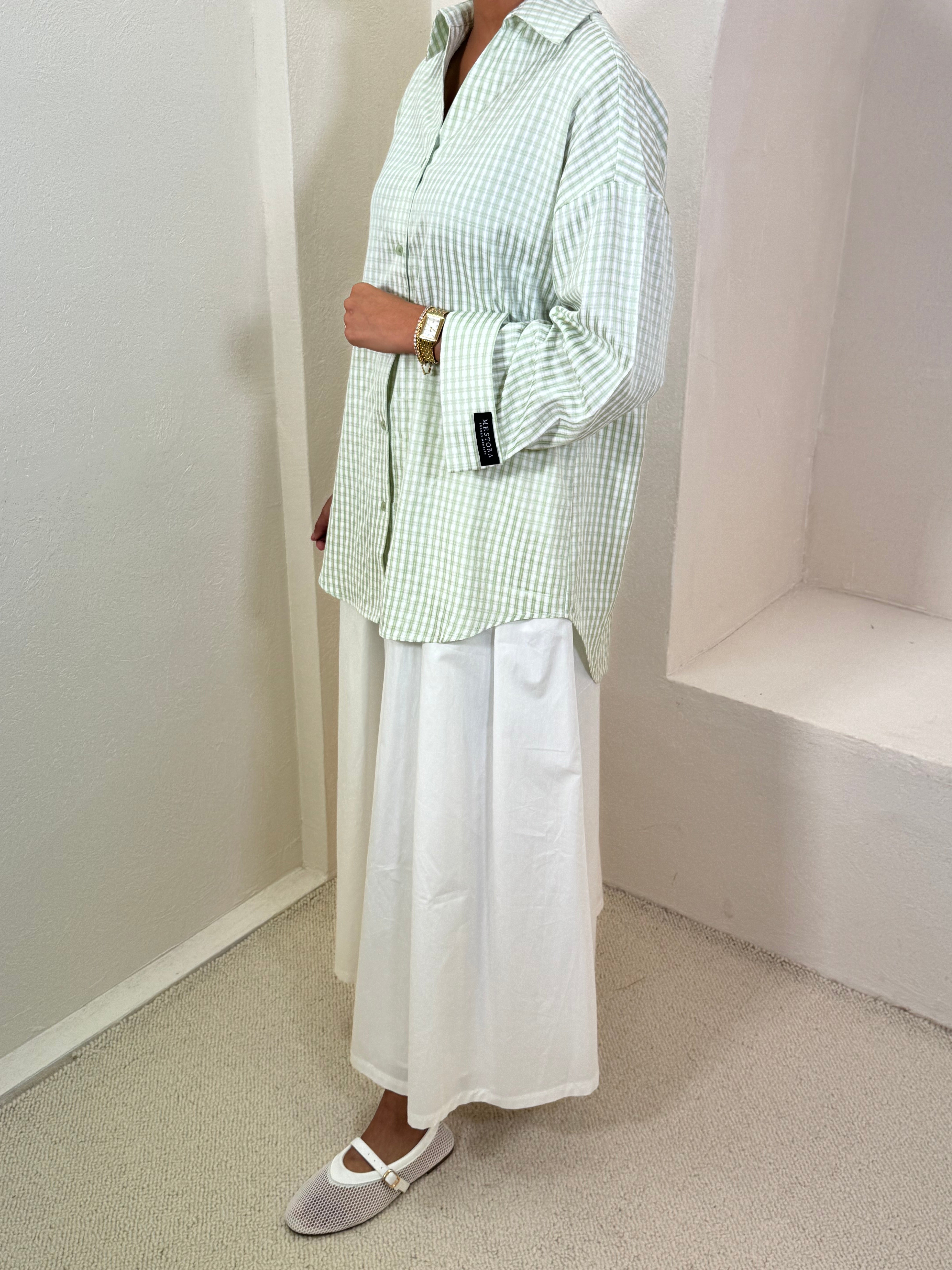 Chemise VICHY - Vert pastel