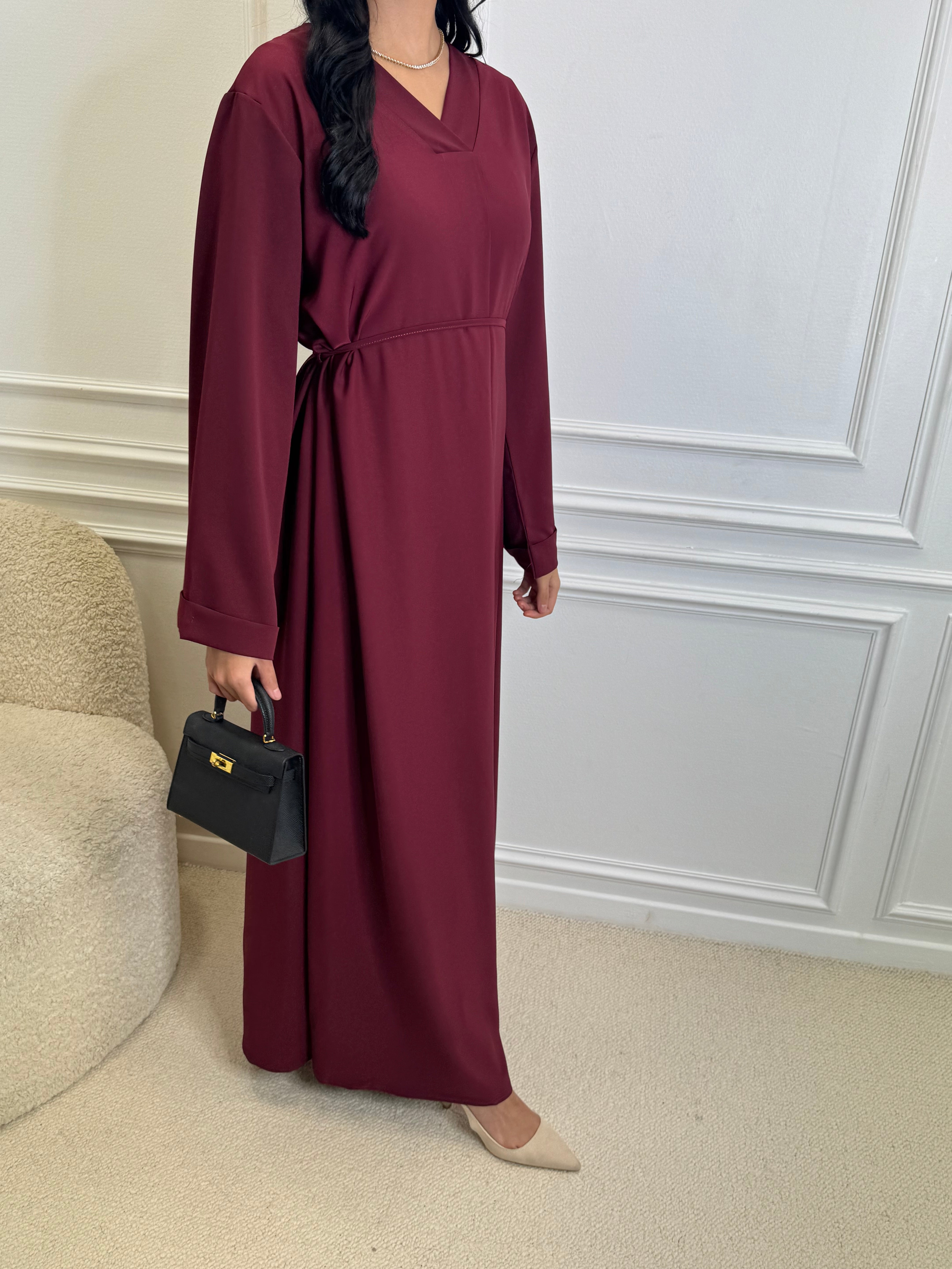 Abaya LIA bordeaux