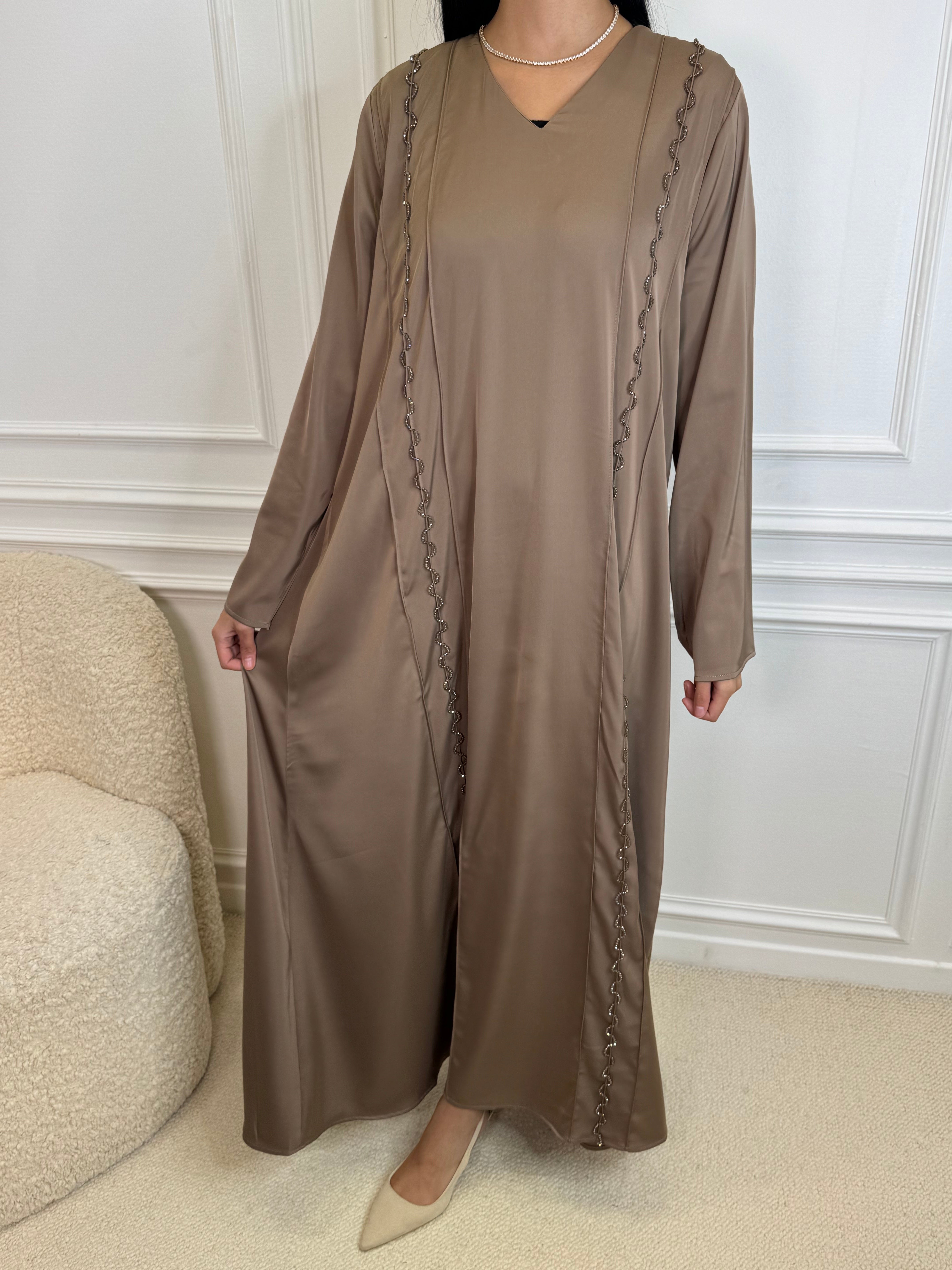 Abaya MILOUDA taupe