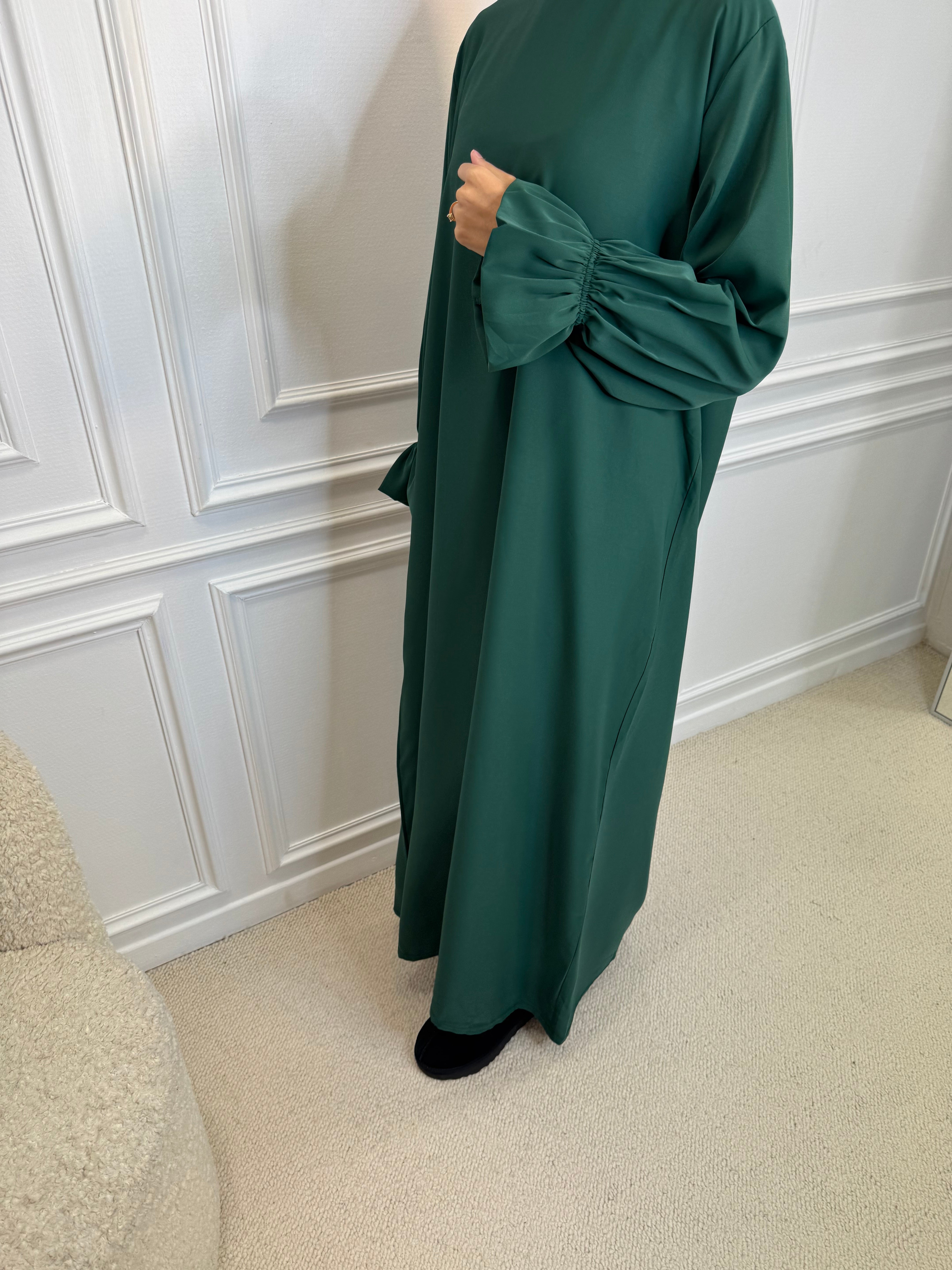 Abaya LOLA vert forêt