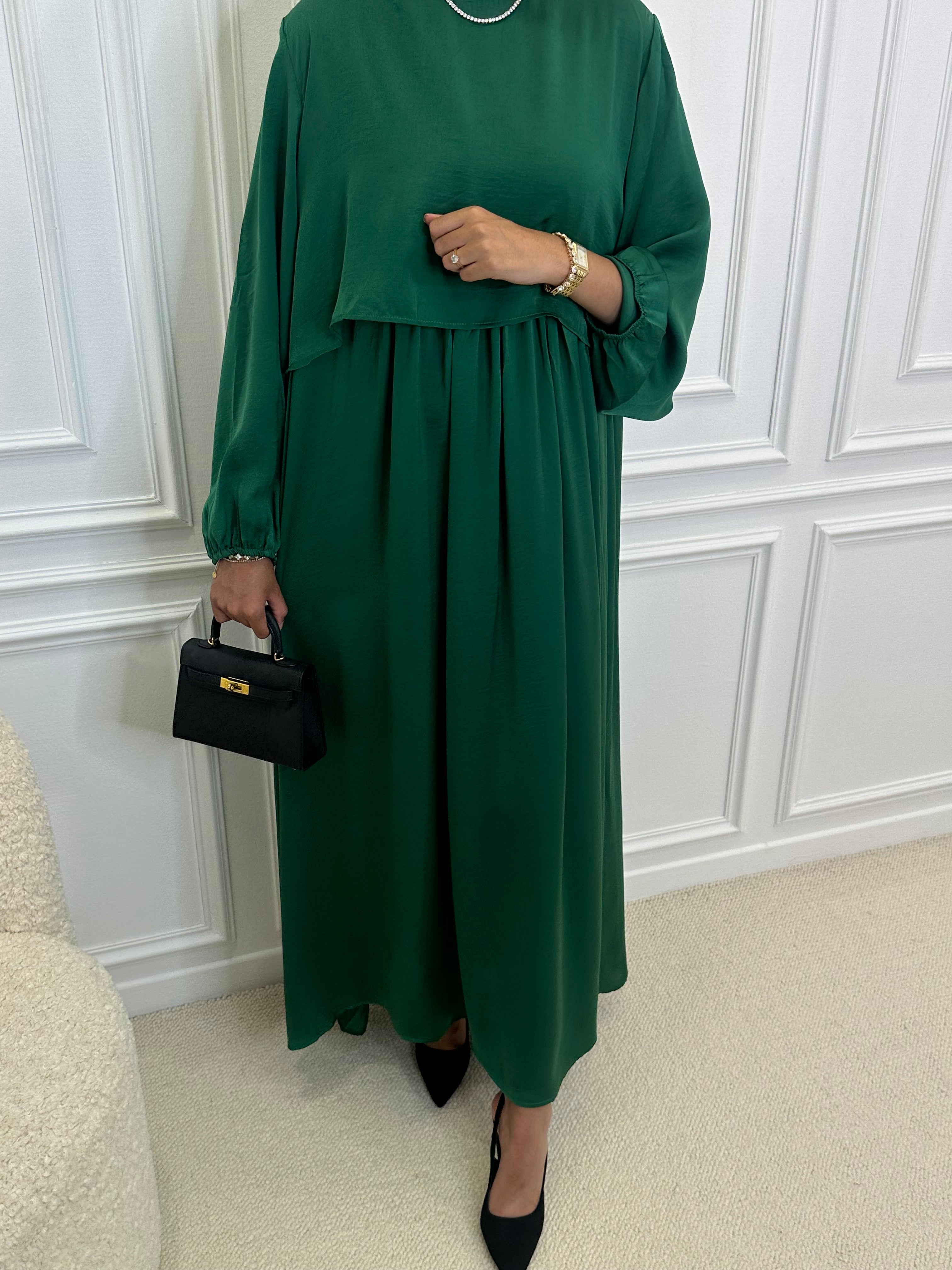 Robe DELILA vert forêt