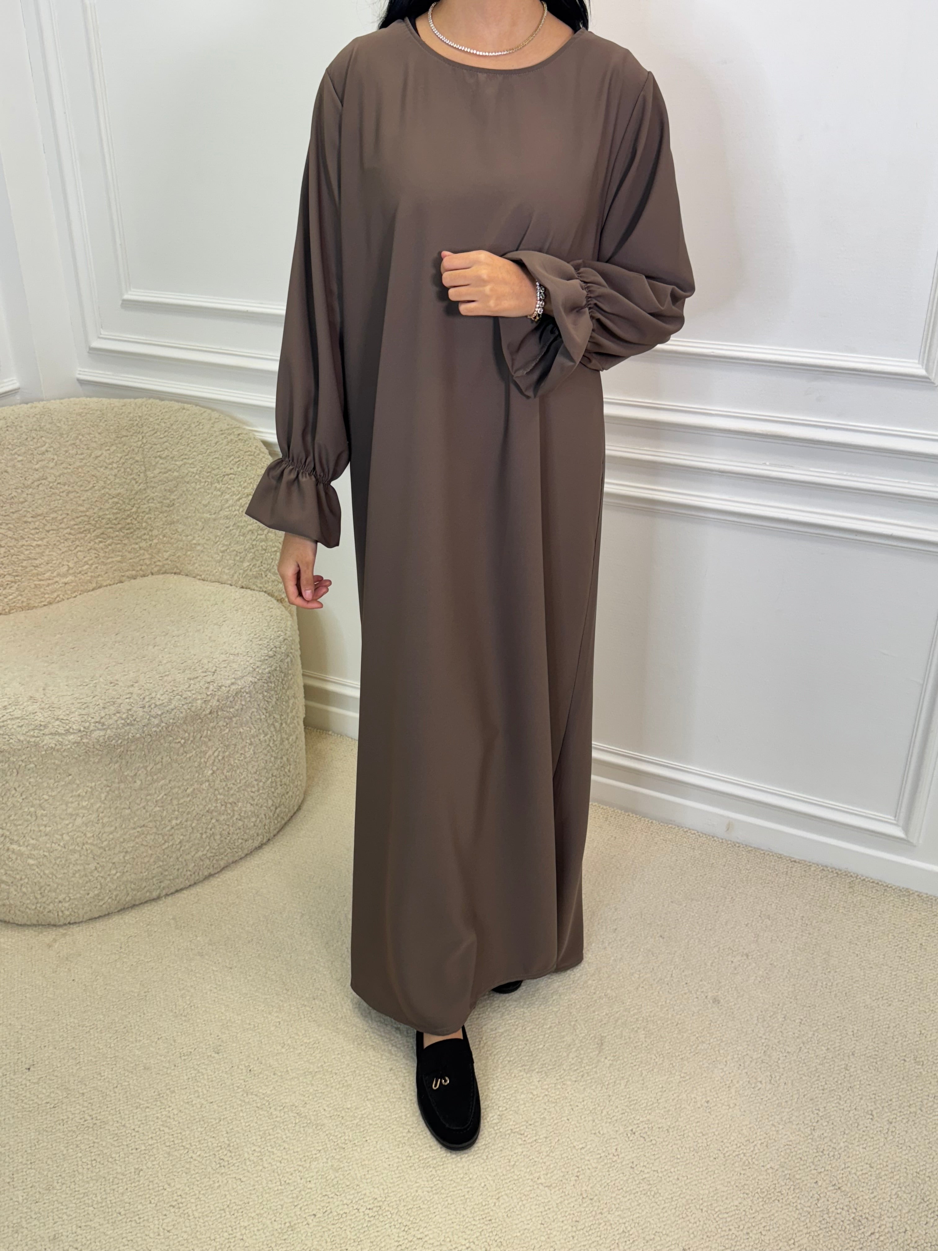 Abaya LOLA taupe foncé