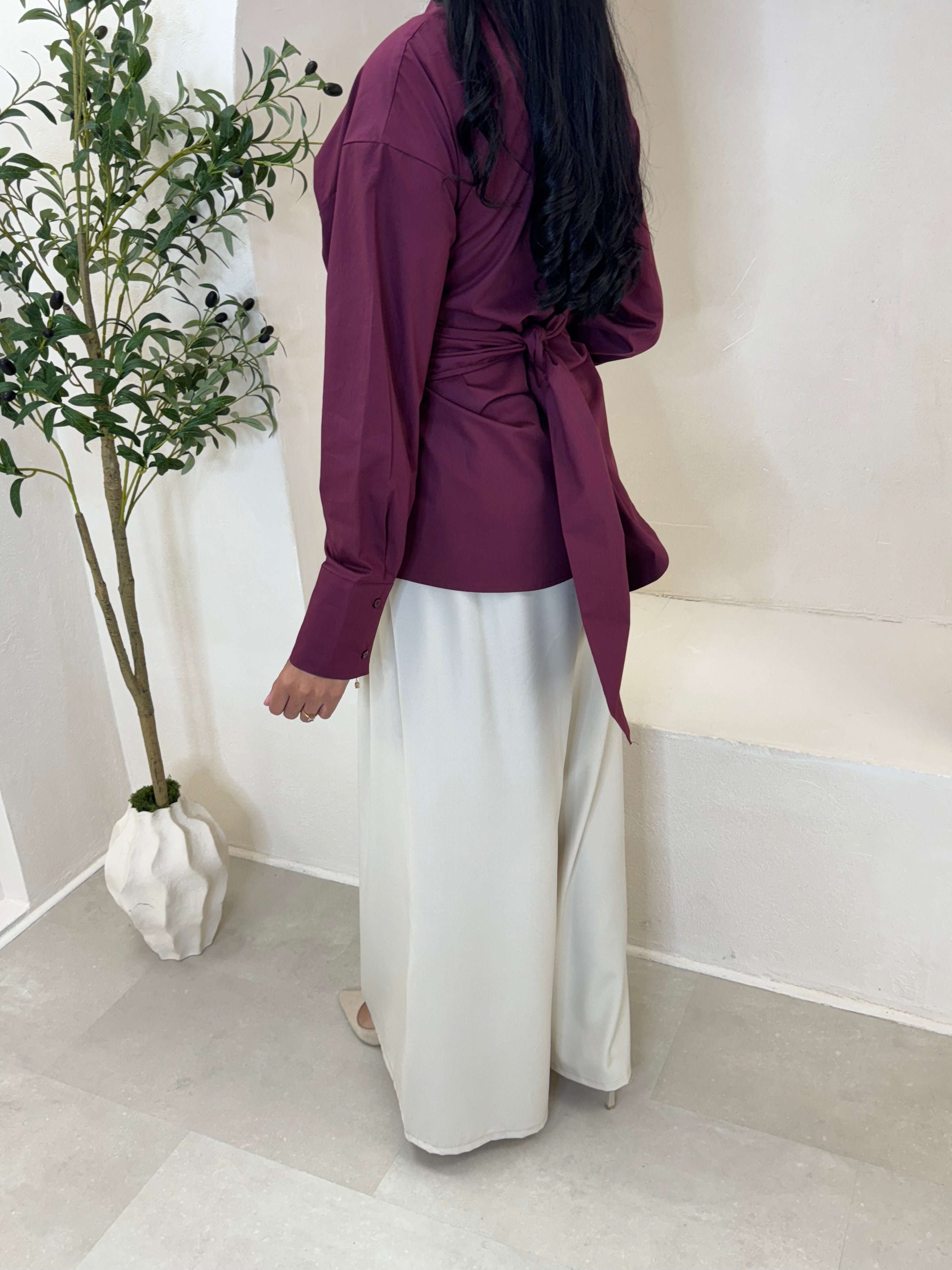 Chemise NOVA aubergine