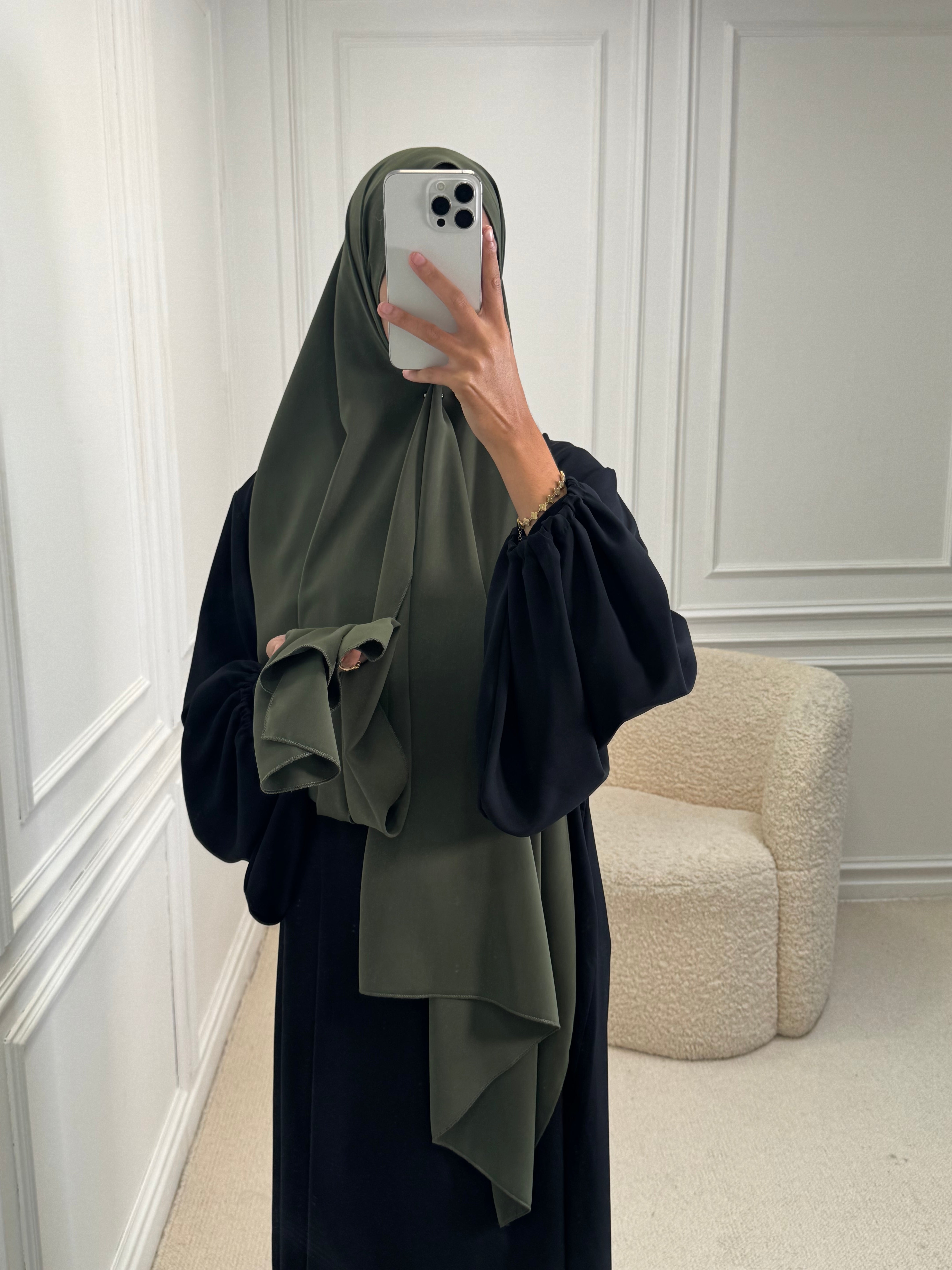 Hijab SOIE DE MÉDINE kaki