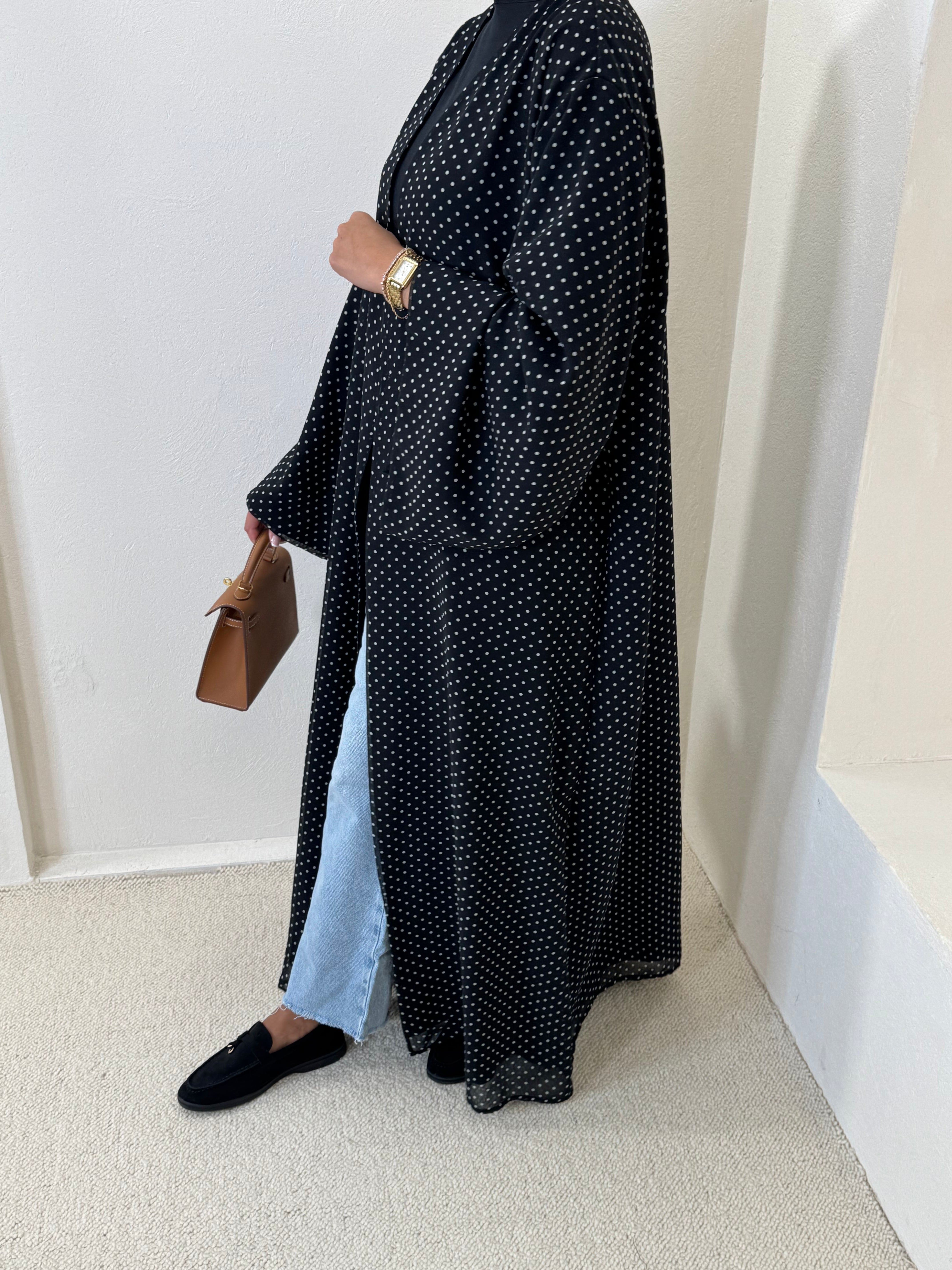 KIMONO DOLCE — Pois noir & blanc