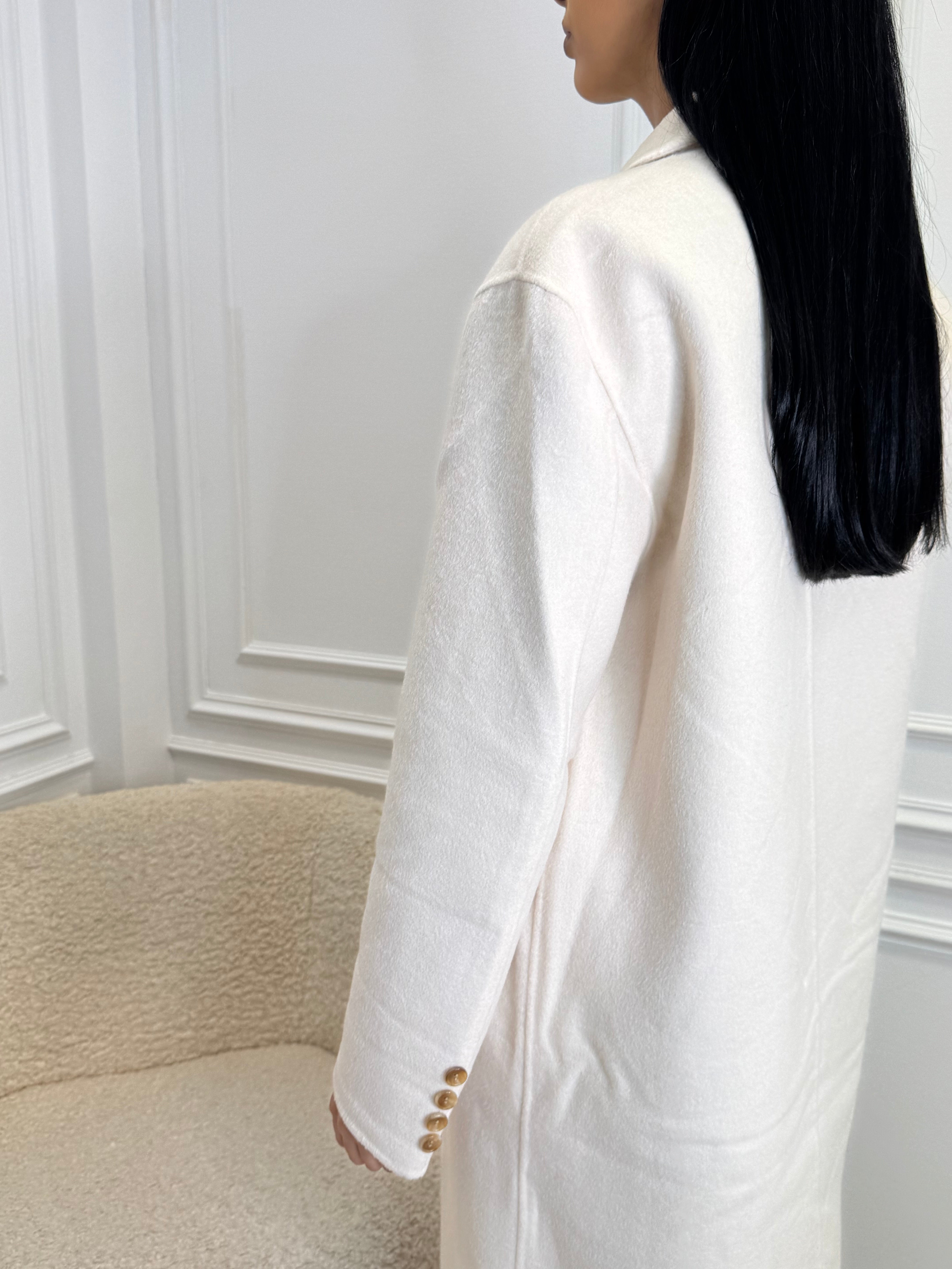 Manteau ÉLÉANOR blanc cassé