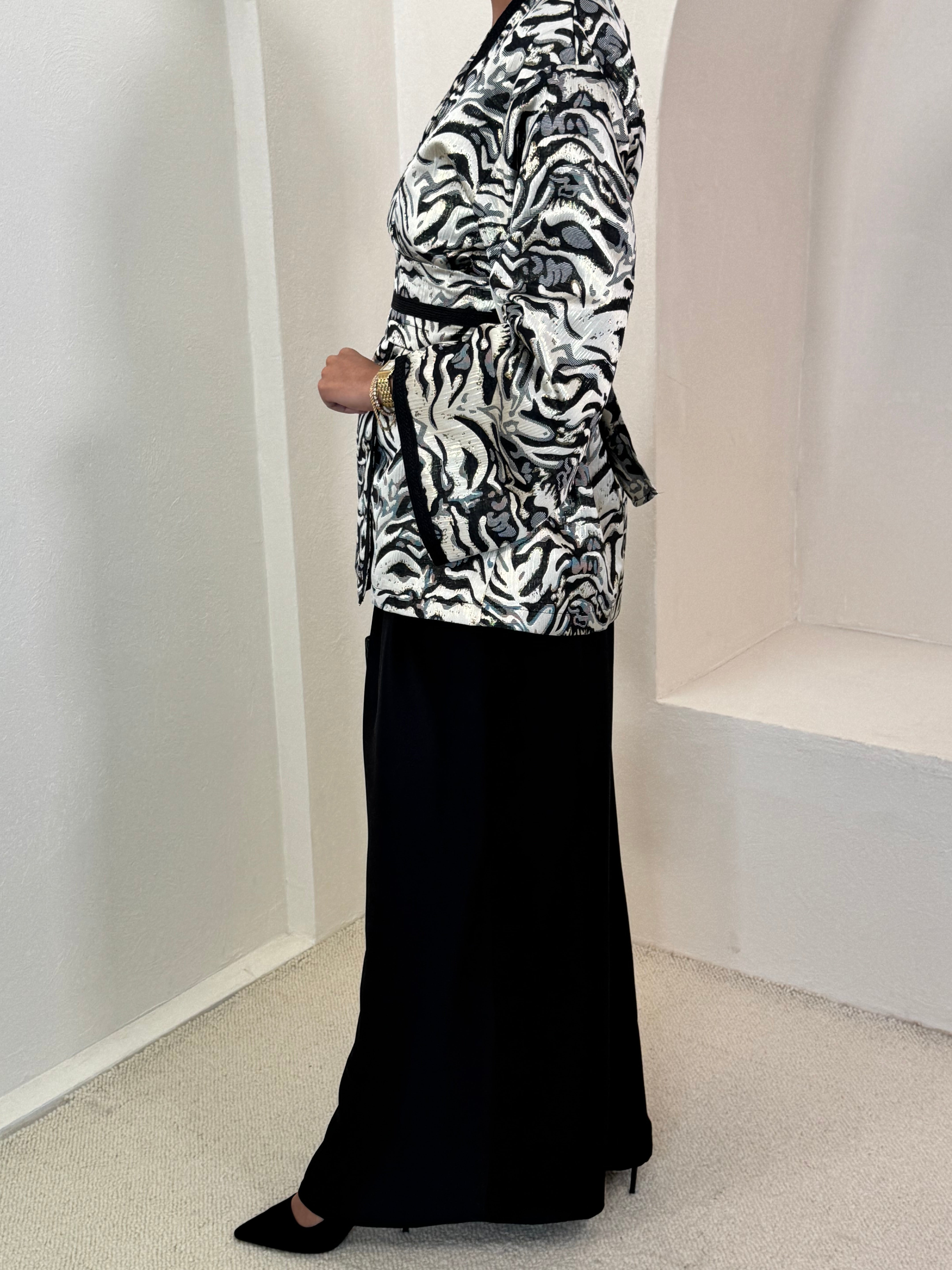 Set SEEN brocart noir