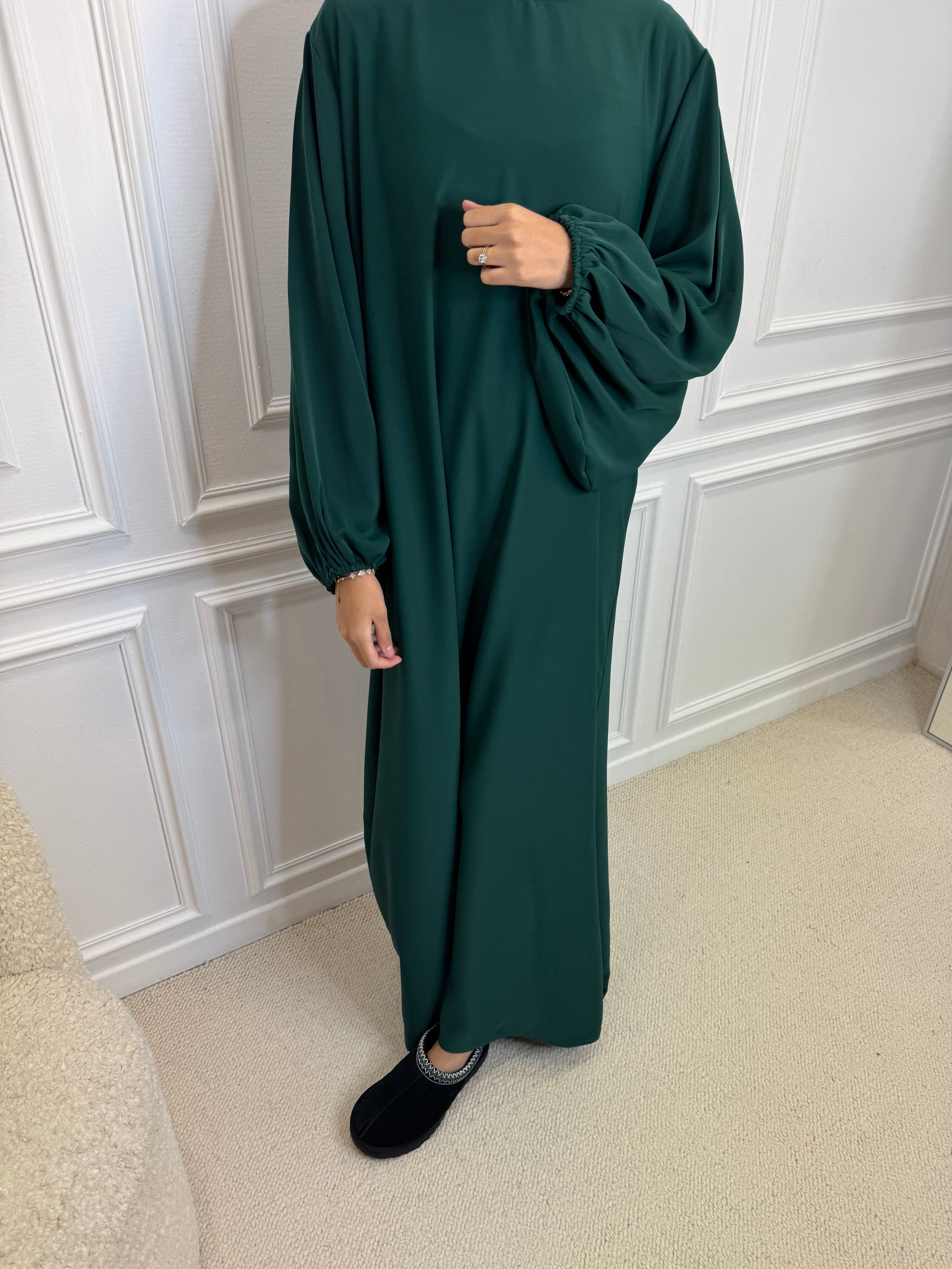 Abaya OUMEIMA vert forêt