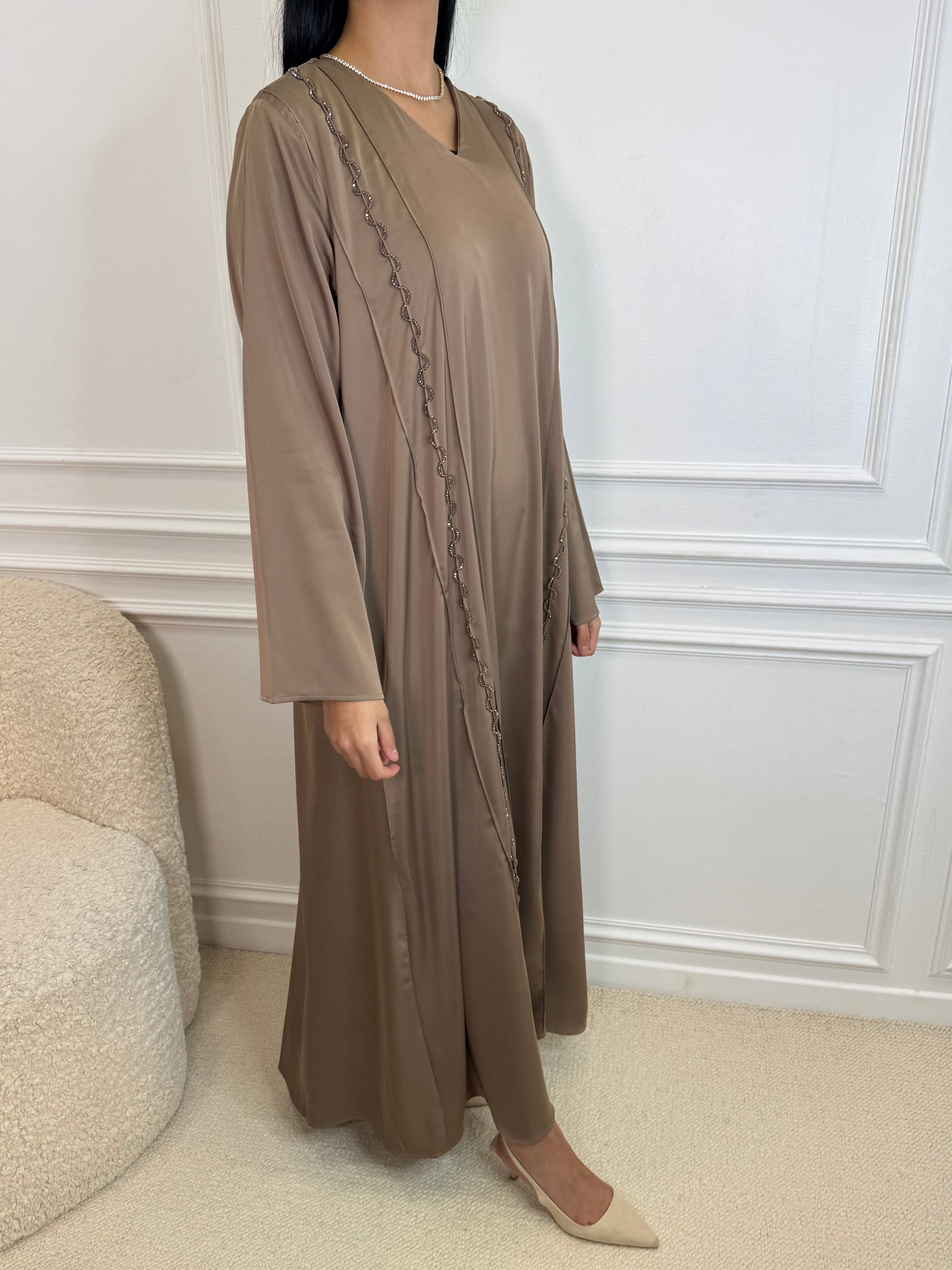 Abaya MILOUDA taupe